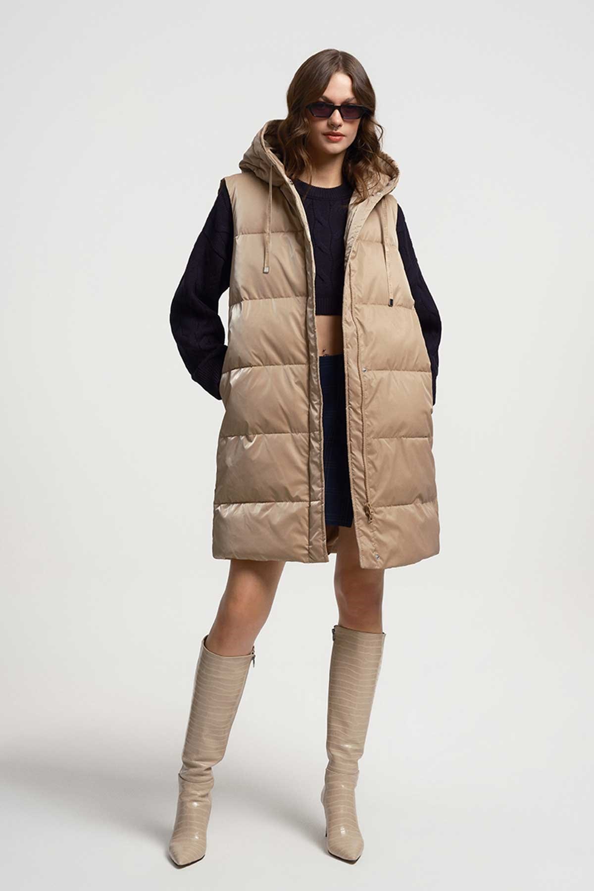 Loft Kadın Yelek LF2033665 Bej