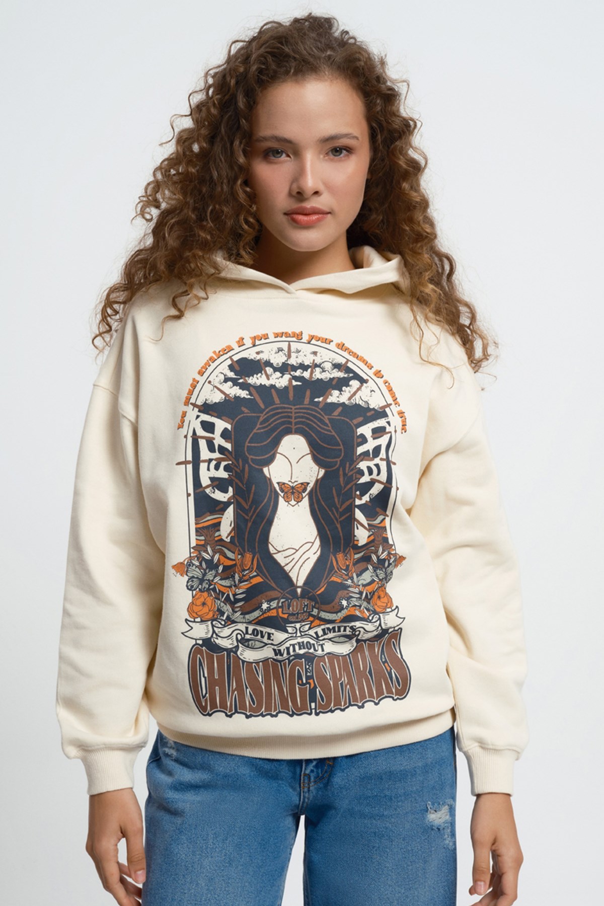 Loft Kadın Sweatshirt LF2033669 Ekru