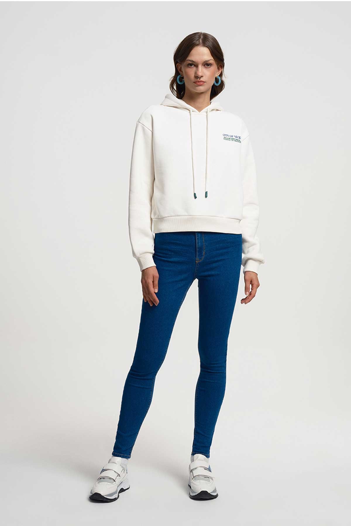 Loft Kadın Sweatshirt LF2033671 Beyaz