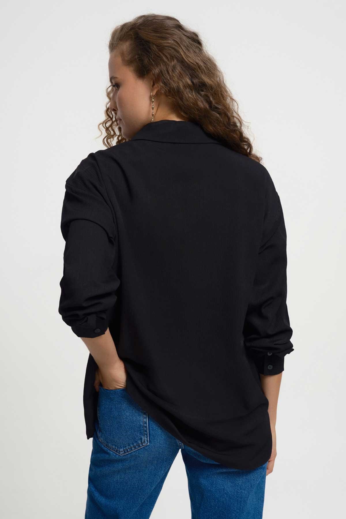 Loft Kadın Gömlek LF2033695 Siyah