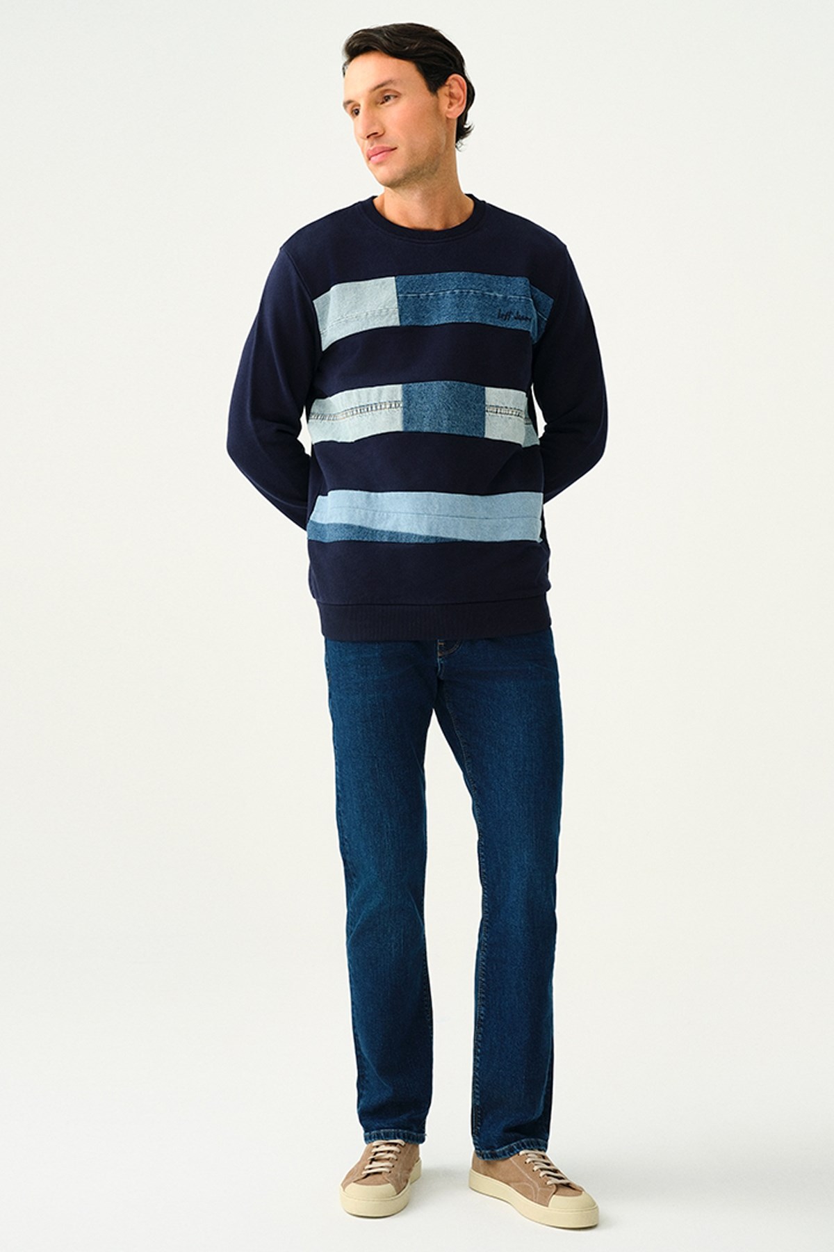 Loft Erkek Sweatshirt LF2033880 Lacivert