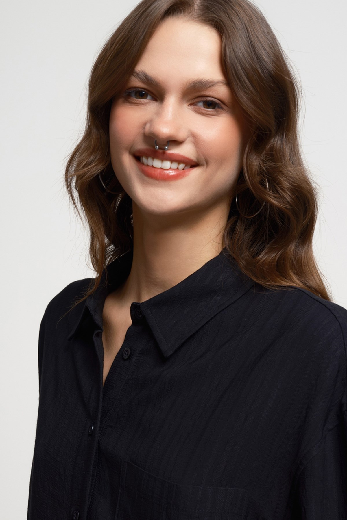 Loft Kadın Gömlek LF2033972 Siyah