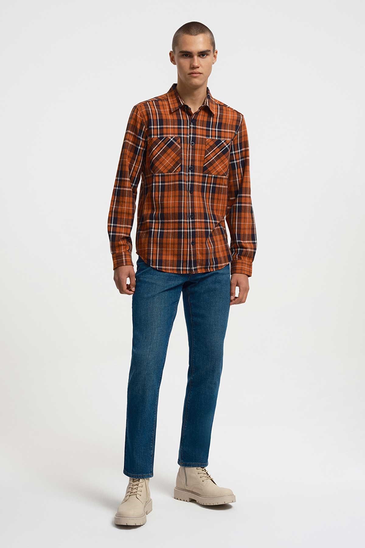 Loft Erkek Gömlek LF2034180 Turuncu