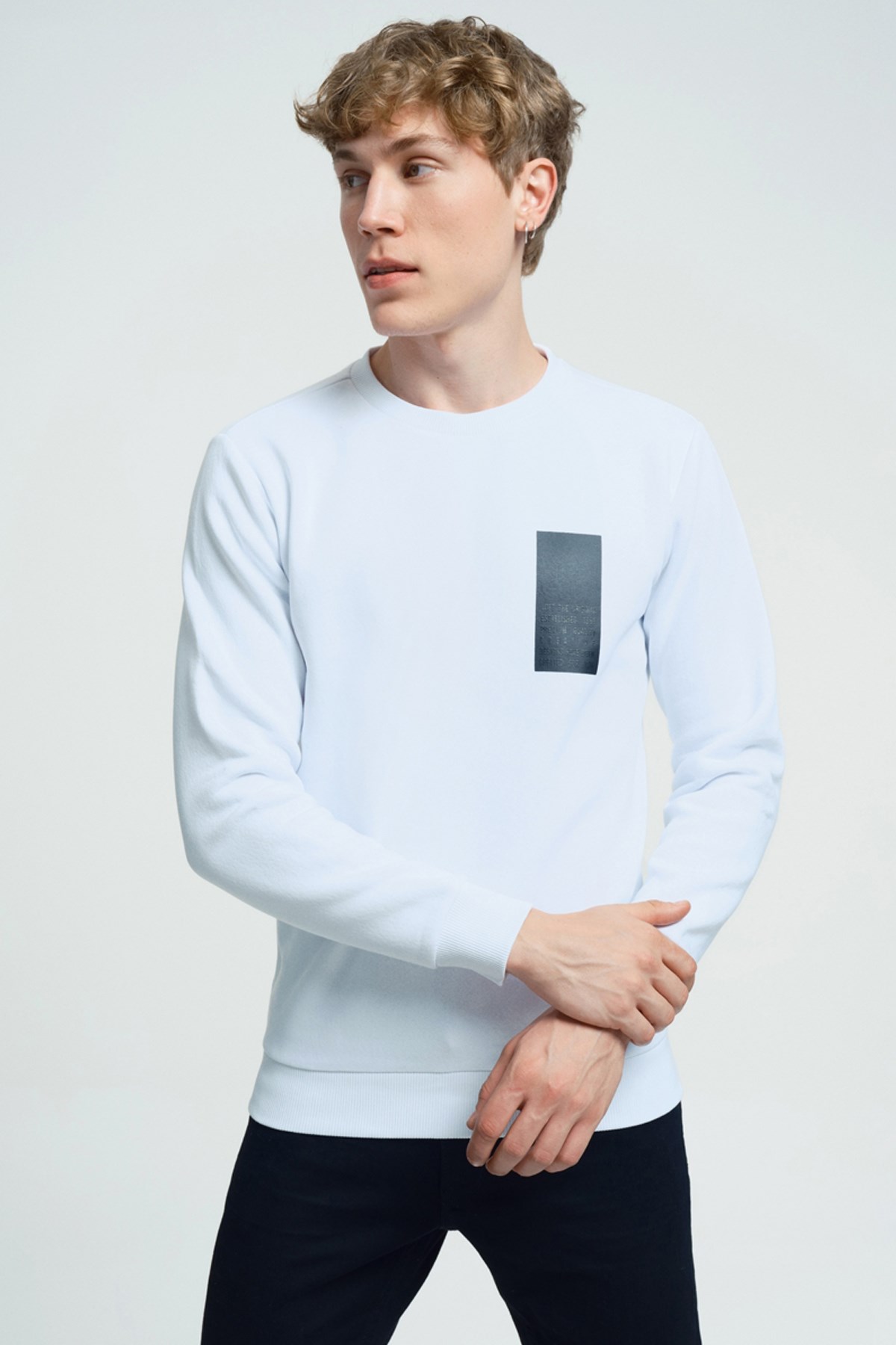 Loft Erkek Sweatshirt LF2034185 Beyaz