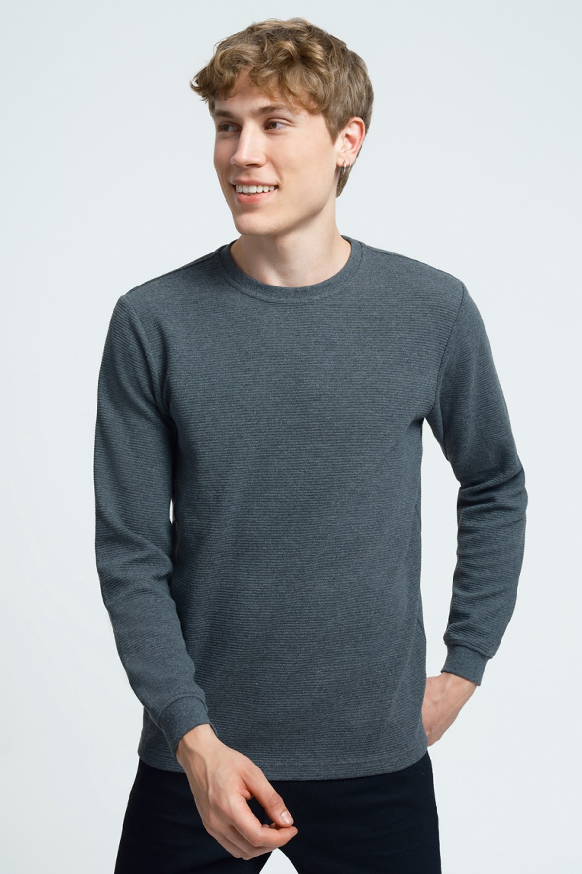 Loft Erkek Sweatshirt LF2034194 Antrasit
