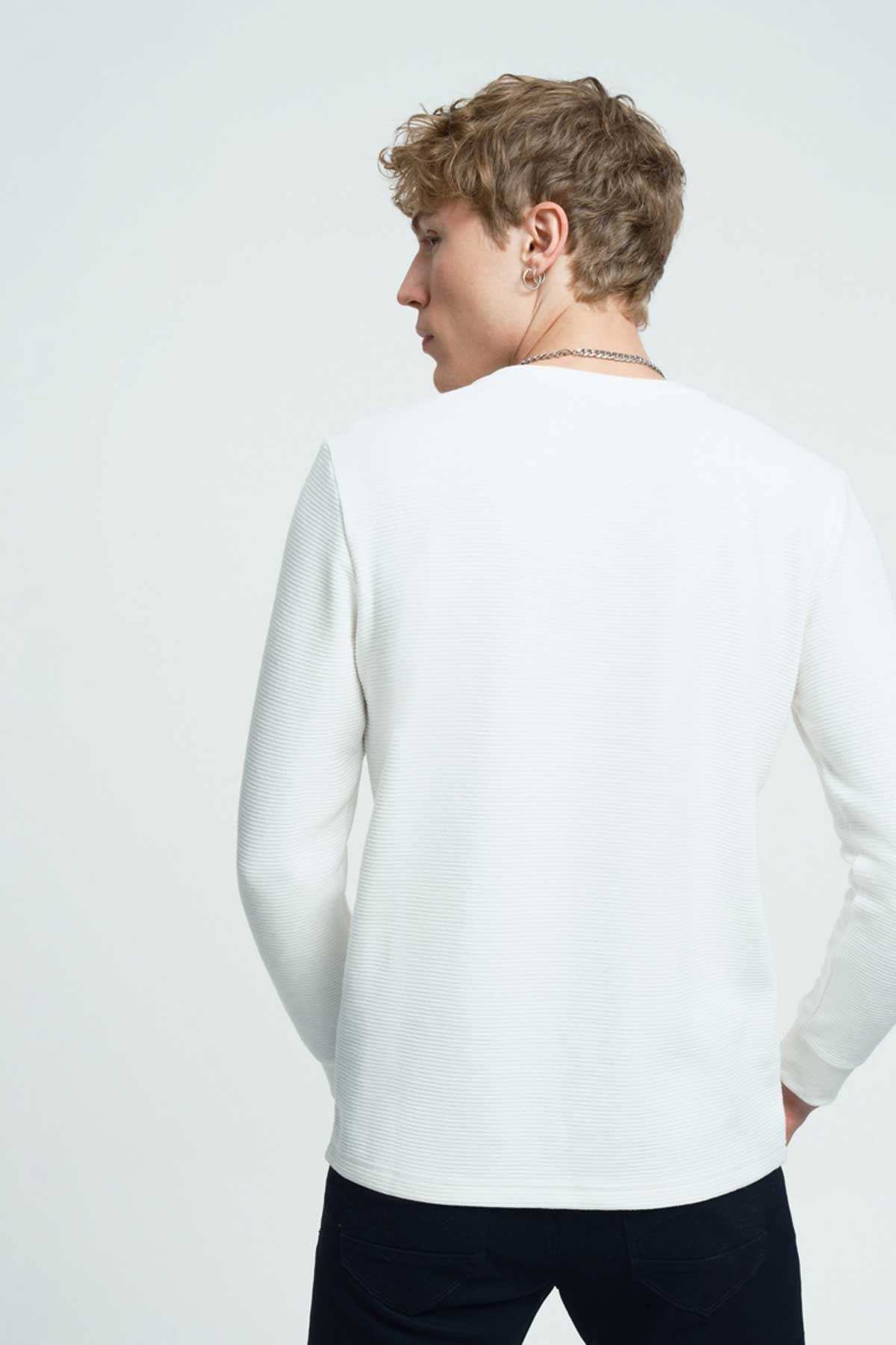 Loft Erkek Sweatshirt LF2034194 Beyaz