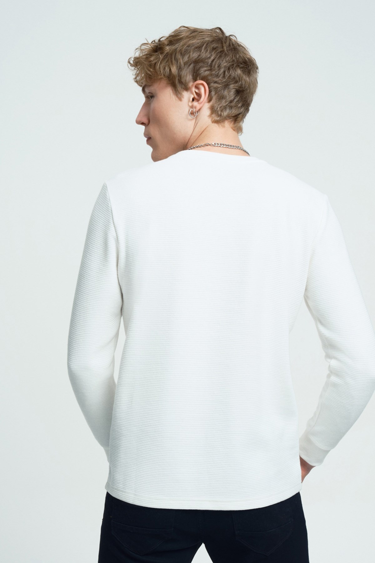 Loft Erkek Sweatshirt LF2034194 Ekru