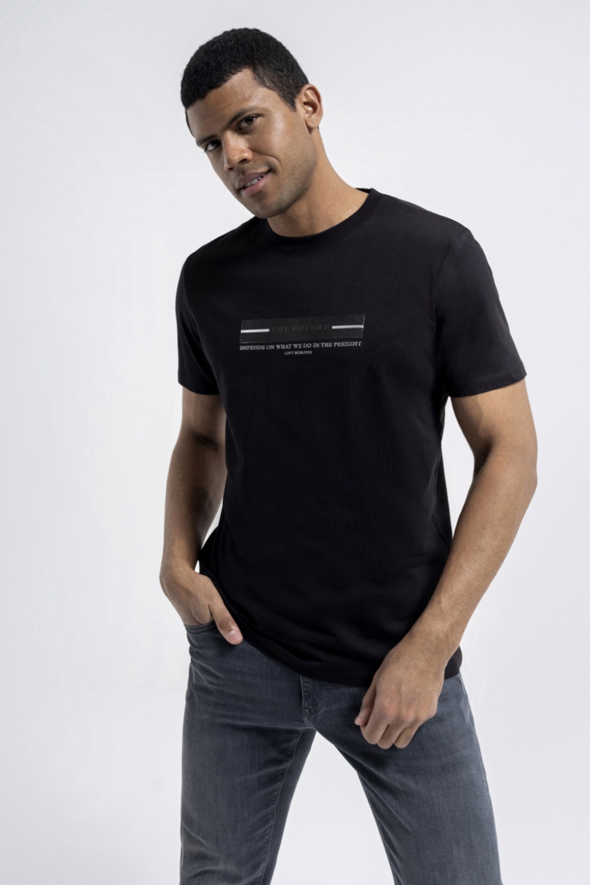 Loft Erkek Tişört LF2034201 Siyah