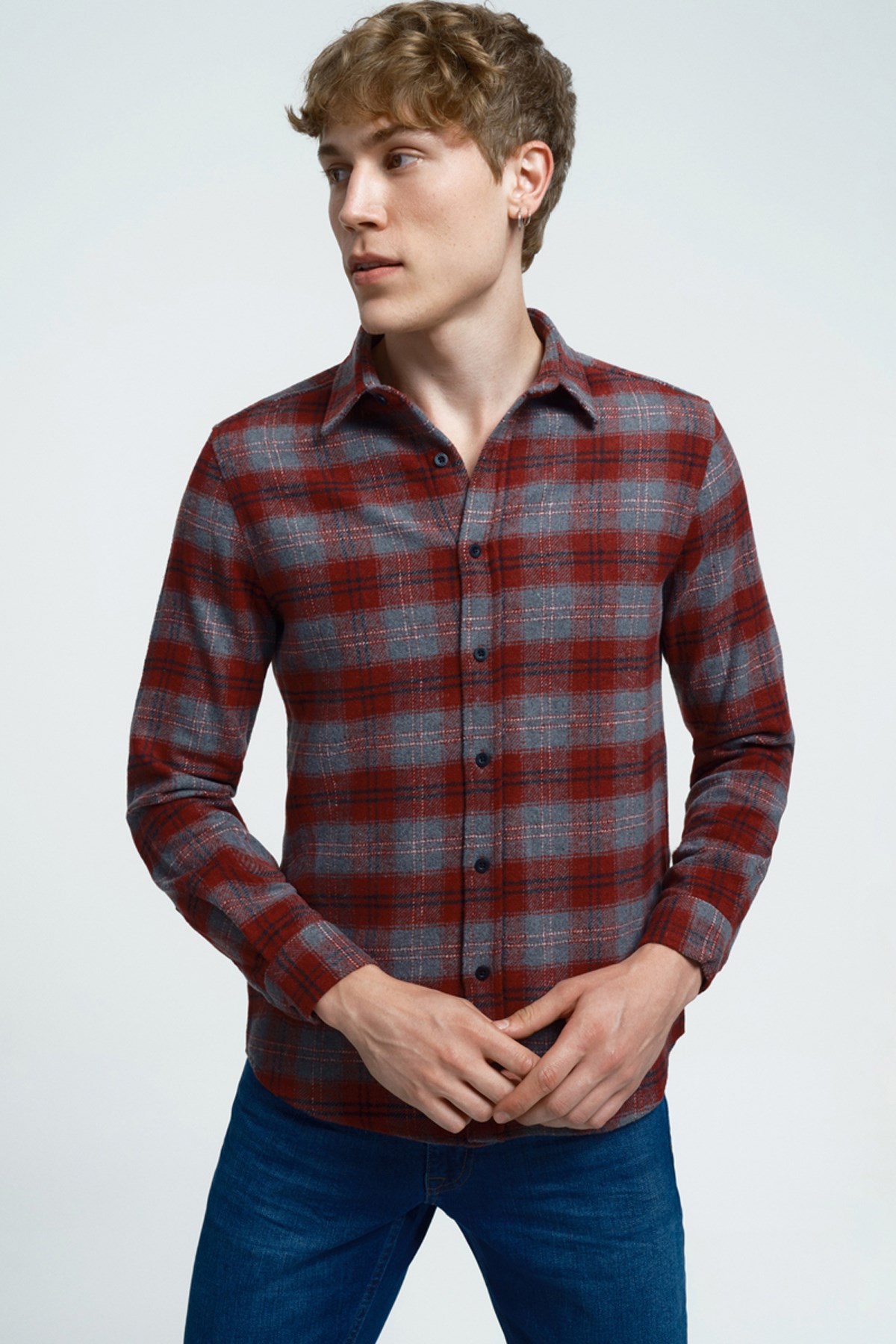 Loft Erkek Gömlek LF2034243 Bordo