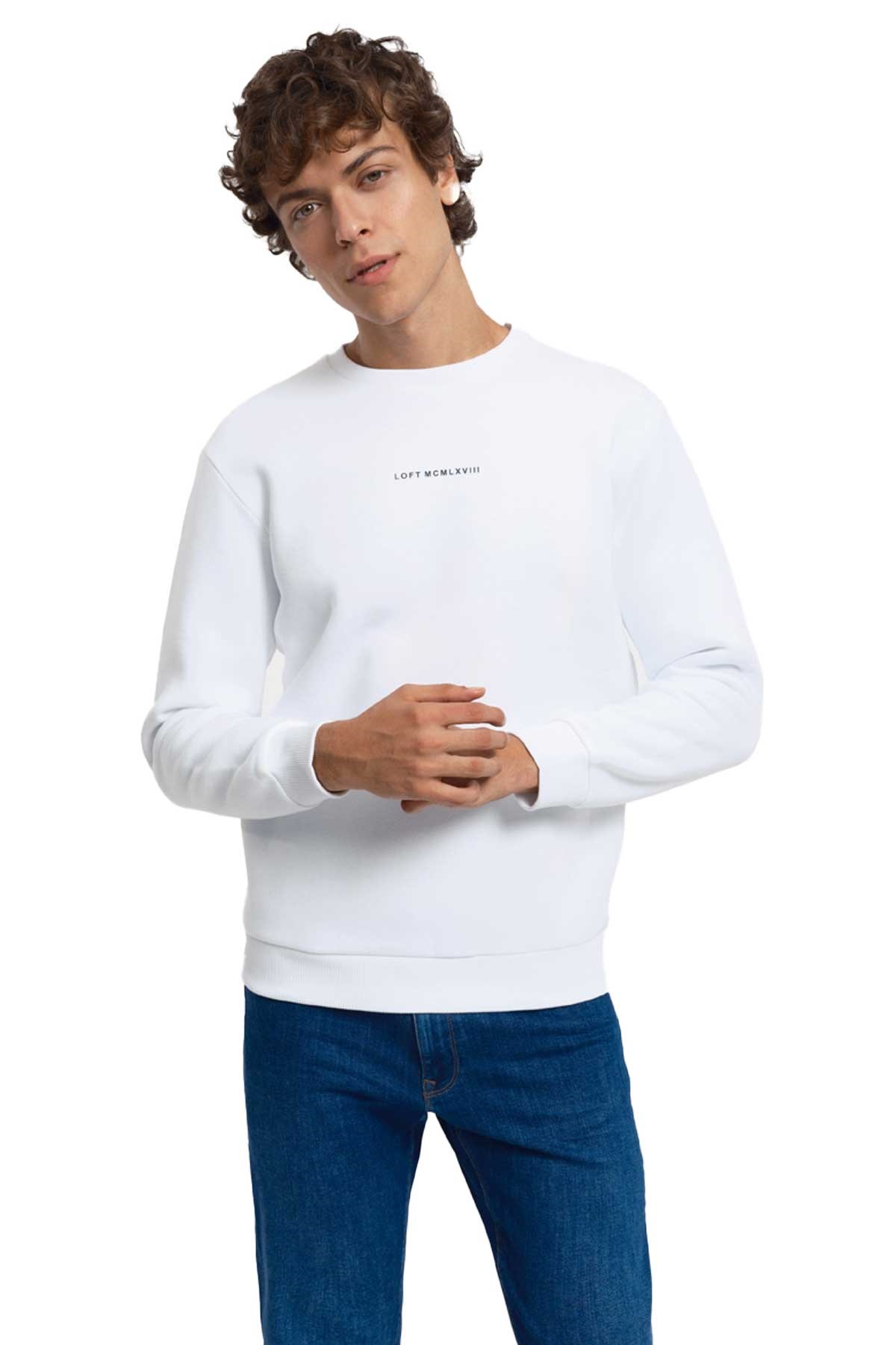 Loft Erkek Sweatshirt LF2034268 Beyaz