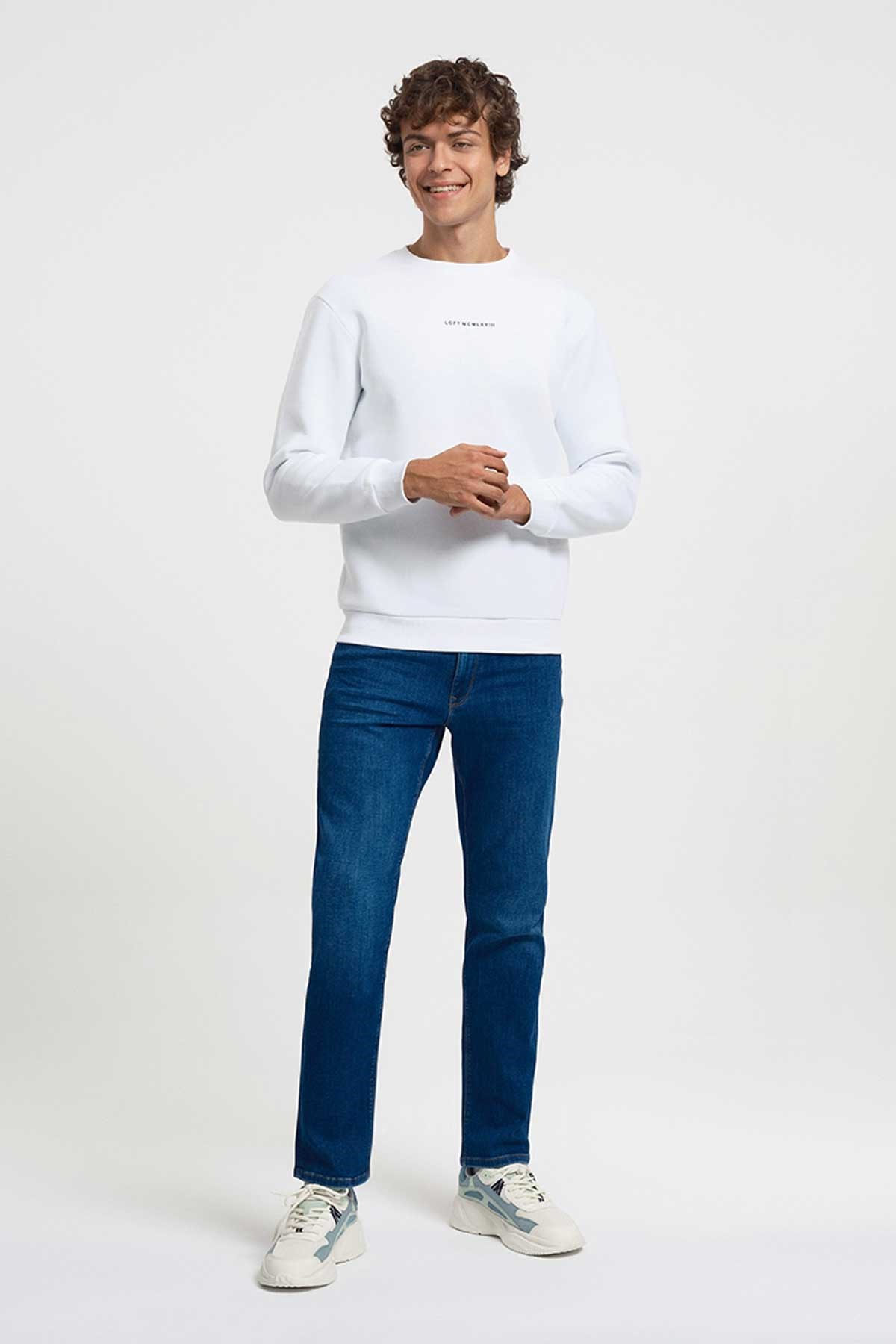 Loft Erkek Sweatshirt LF2034268 Beyaz