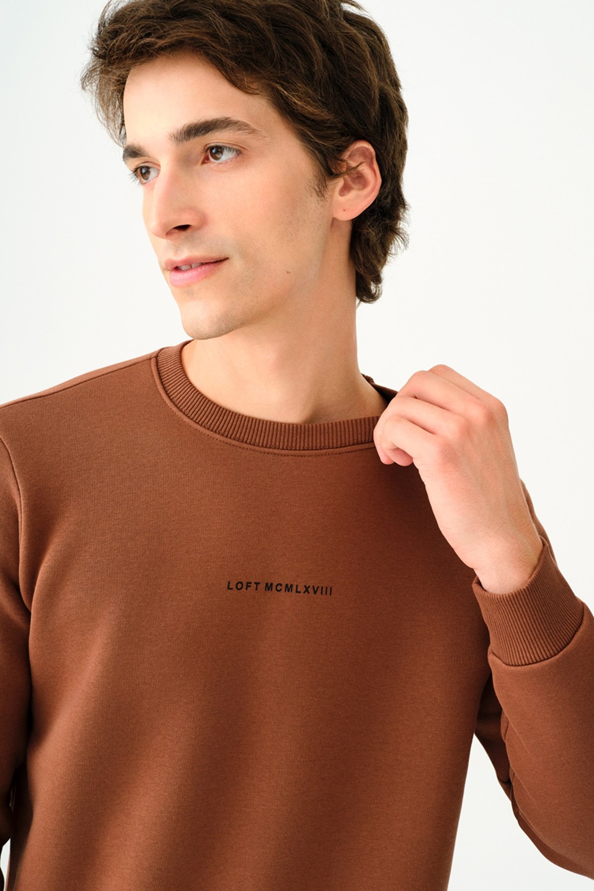 Loft Erkek Sweatshirt LF2034268 Kahverengi