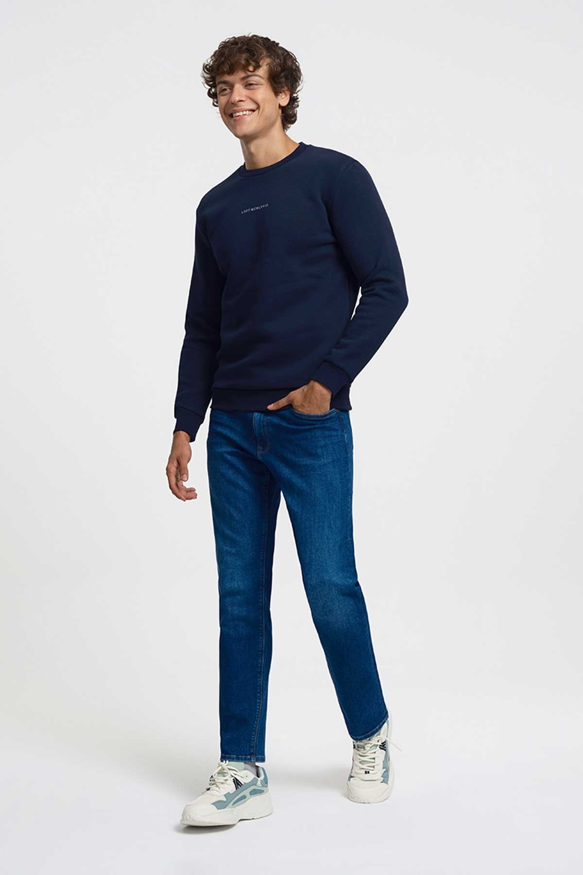 Loft Erkek Sweatshirt LF2034268 Lacivert
