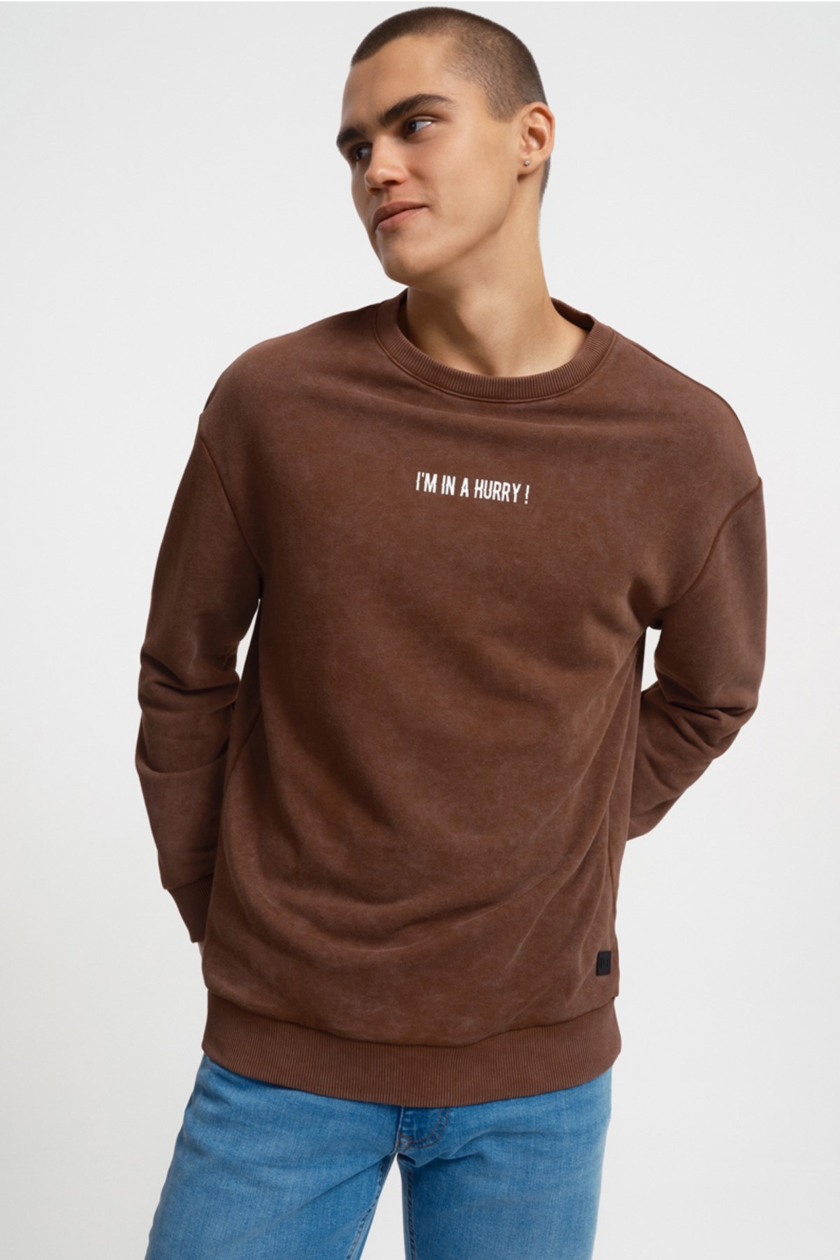 Loft Erkek Sweatshirt LF2034282 Kahverengi