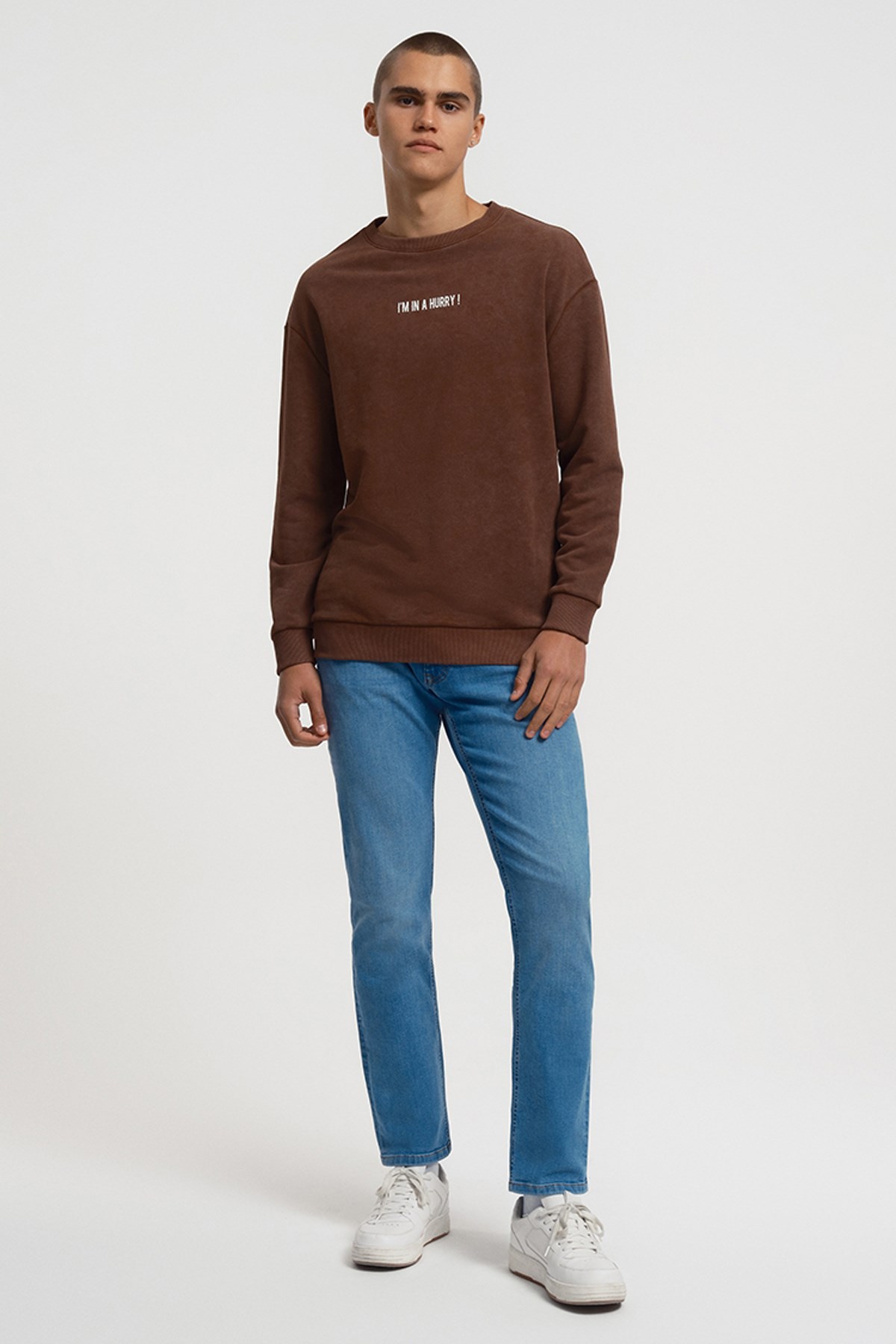 Loft Erkek Sweatshirt LF2034282 Kahverengi