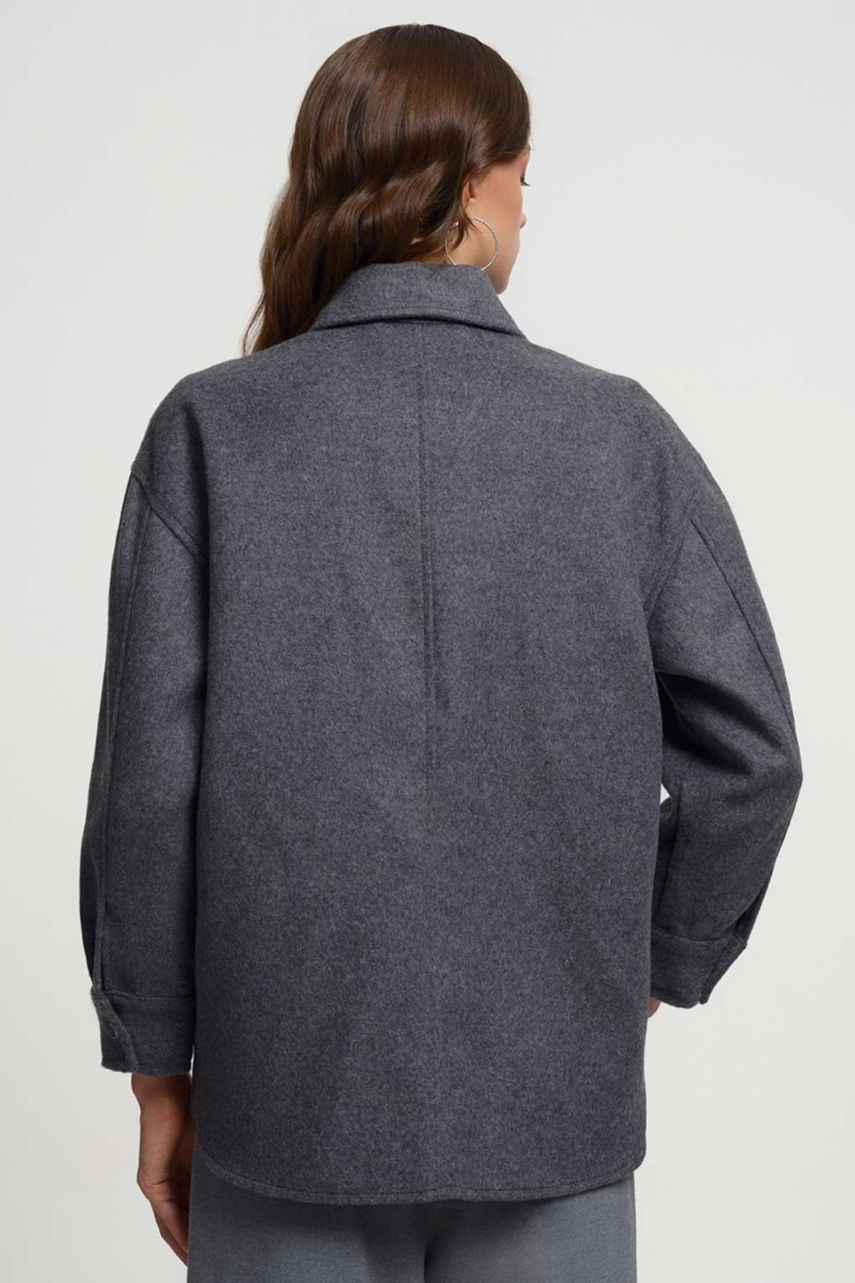 Loft Kadın Gömlek LF2034357 Gri