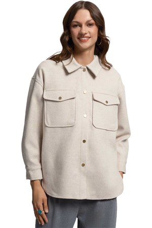 Loft Kadın Gömlek LF2034357 Bej