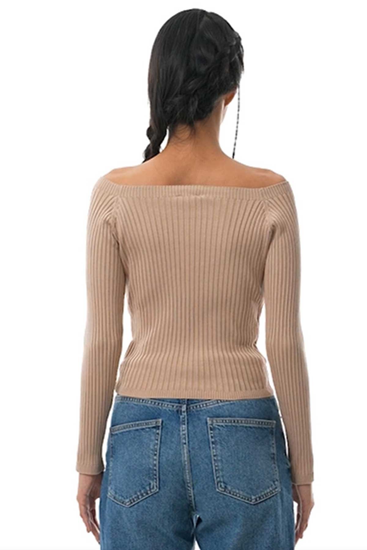 Loft Crop  Kadın Bluz LF2034468 Bej