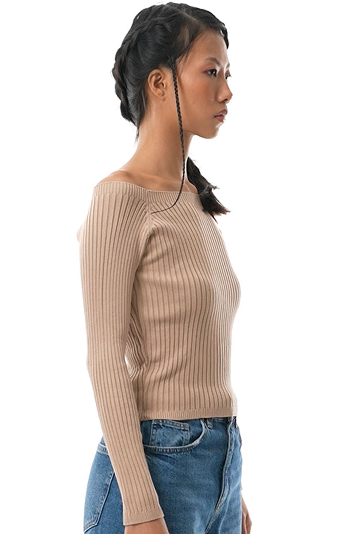 Loft Crop  Kadın Bluz LF2034468 Bej