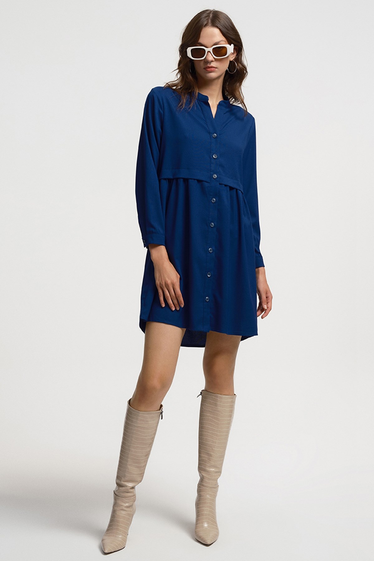 Loft Kadın Elbise LF2034508 Lacivert