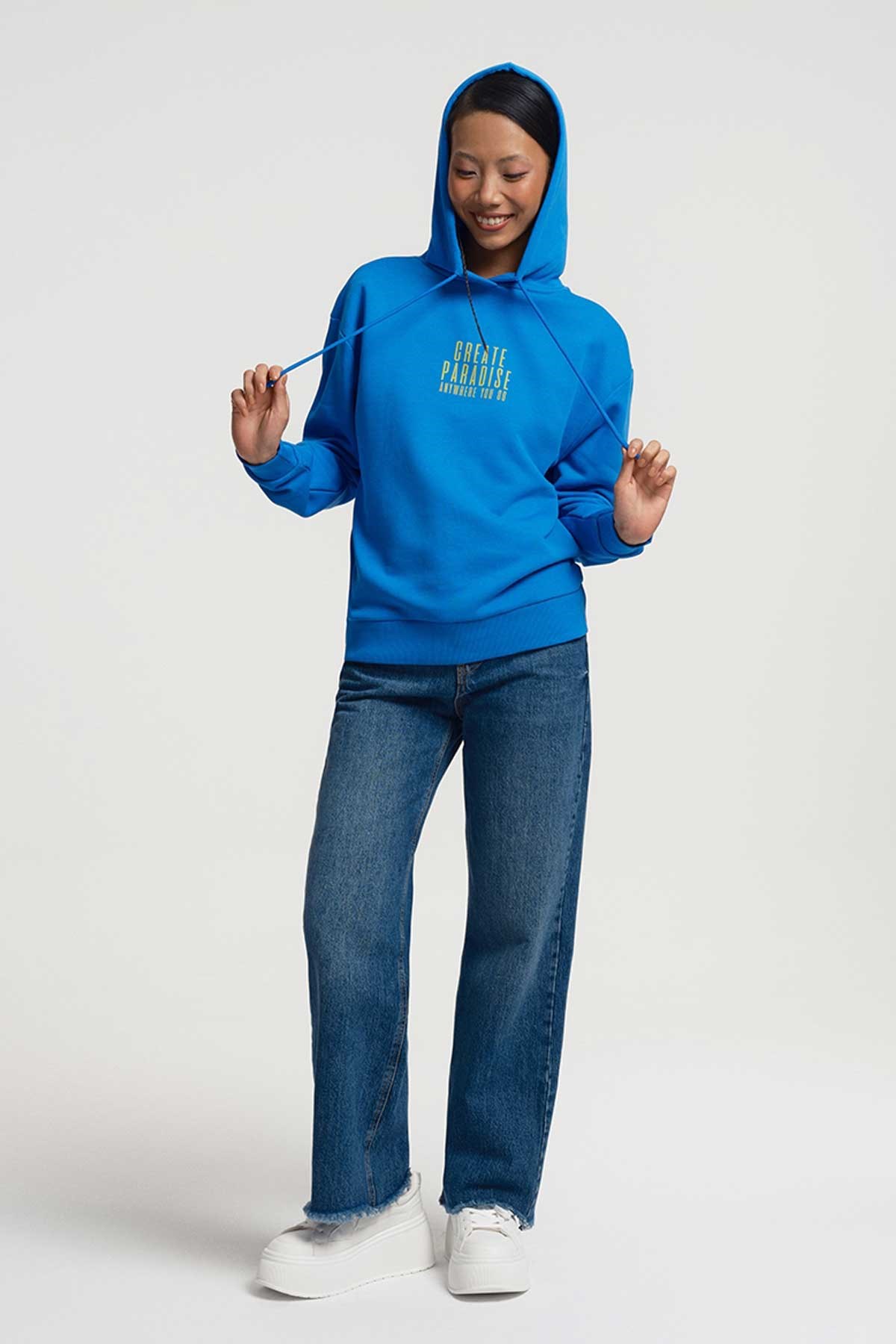 Loft Kadın Sweatshirt LF2034552 Mavi