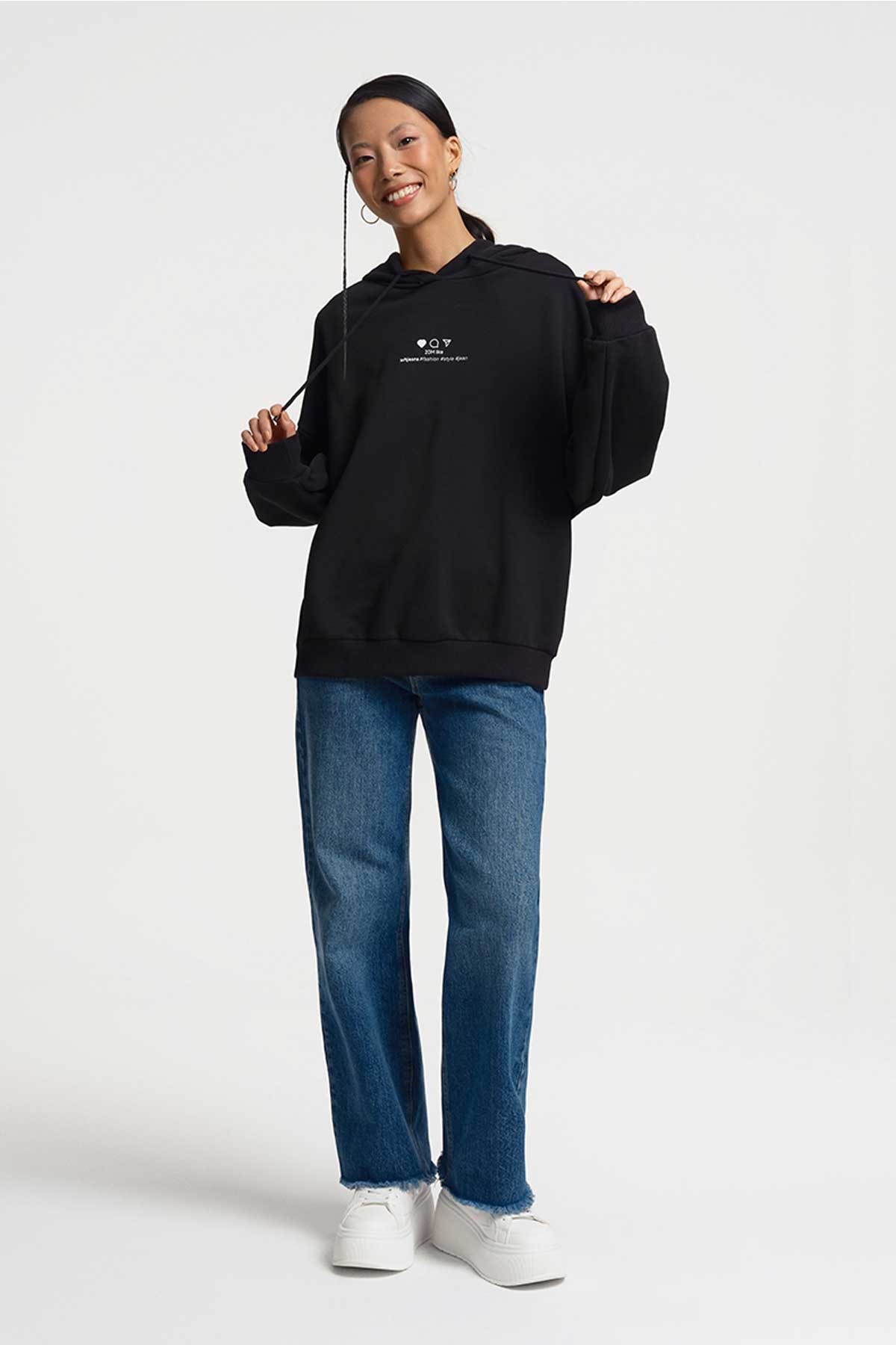 Loft Kadın Sweatshirt LF2034553 Siyah