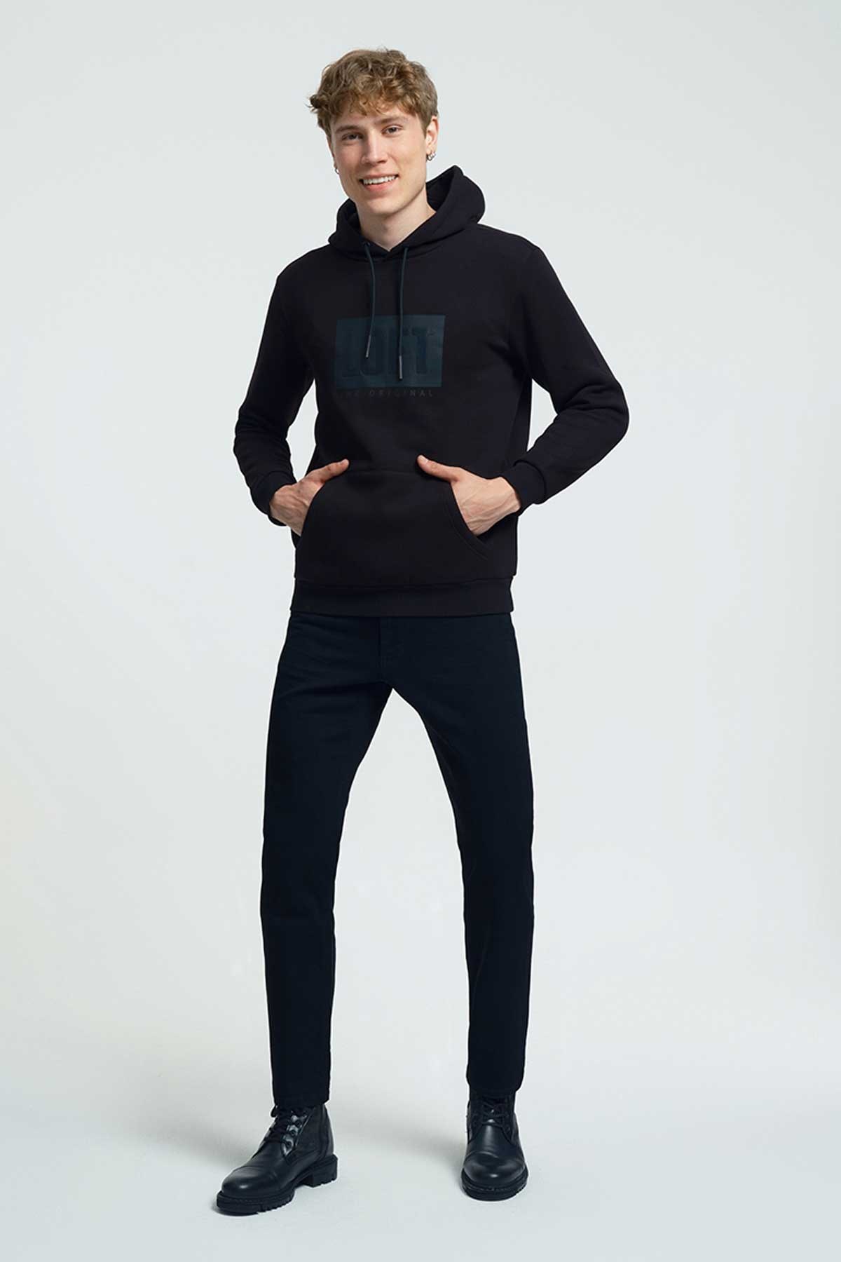 Loft Erkek Terrybrown Slim Fit Pantolon LF2034725 Siyah