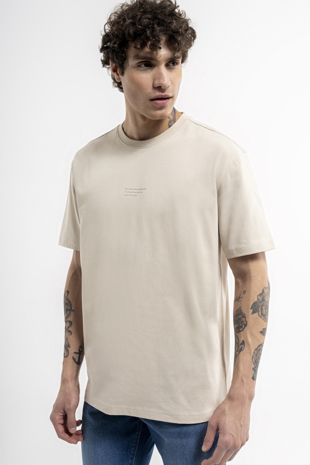 Loft Erkek Tişört LF2034833 Krem