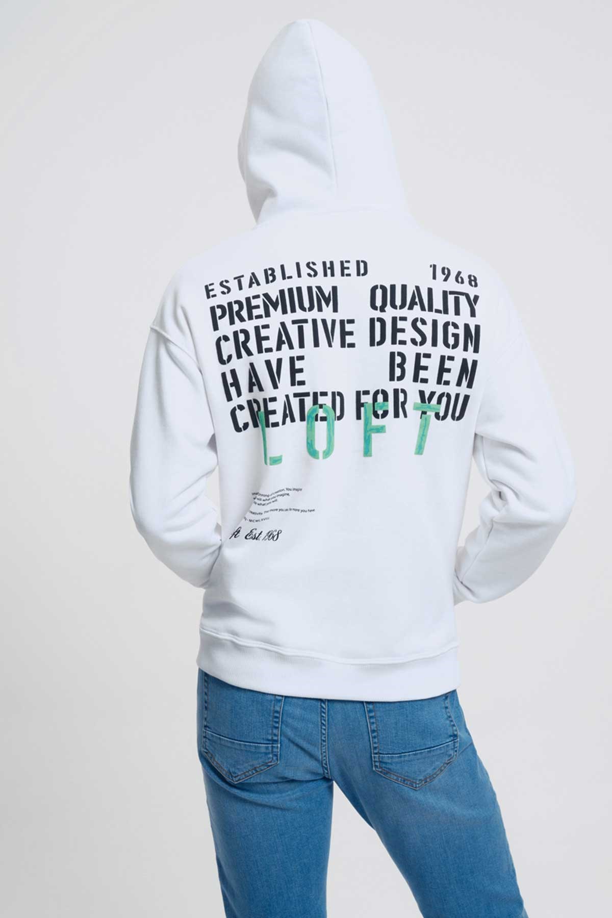 Loft Erkek Sweatshirt LF2034913 Beyaz