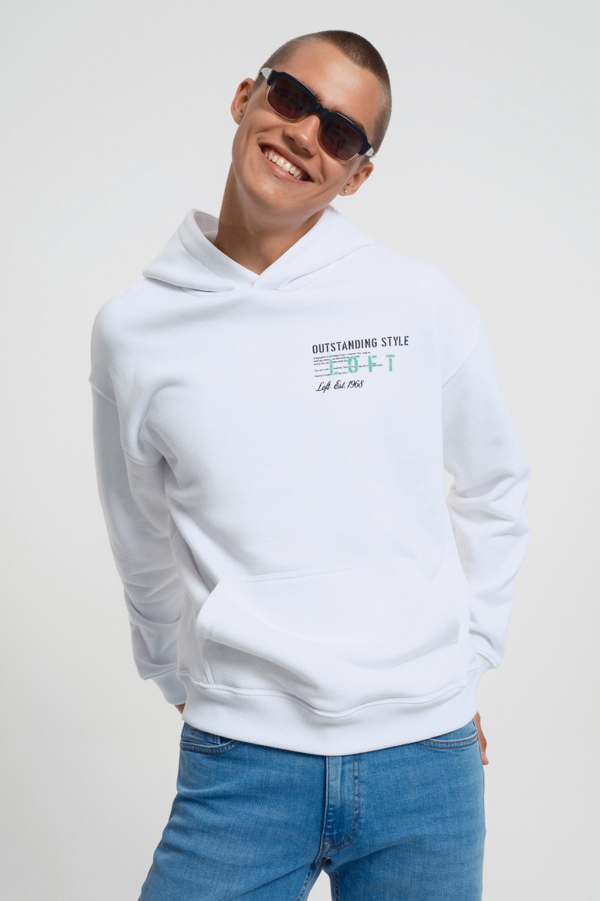 Loft Erkek Sweatshirt LF2034913 Beyaz