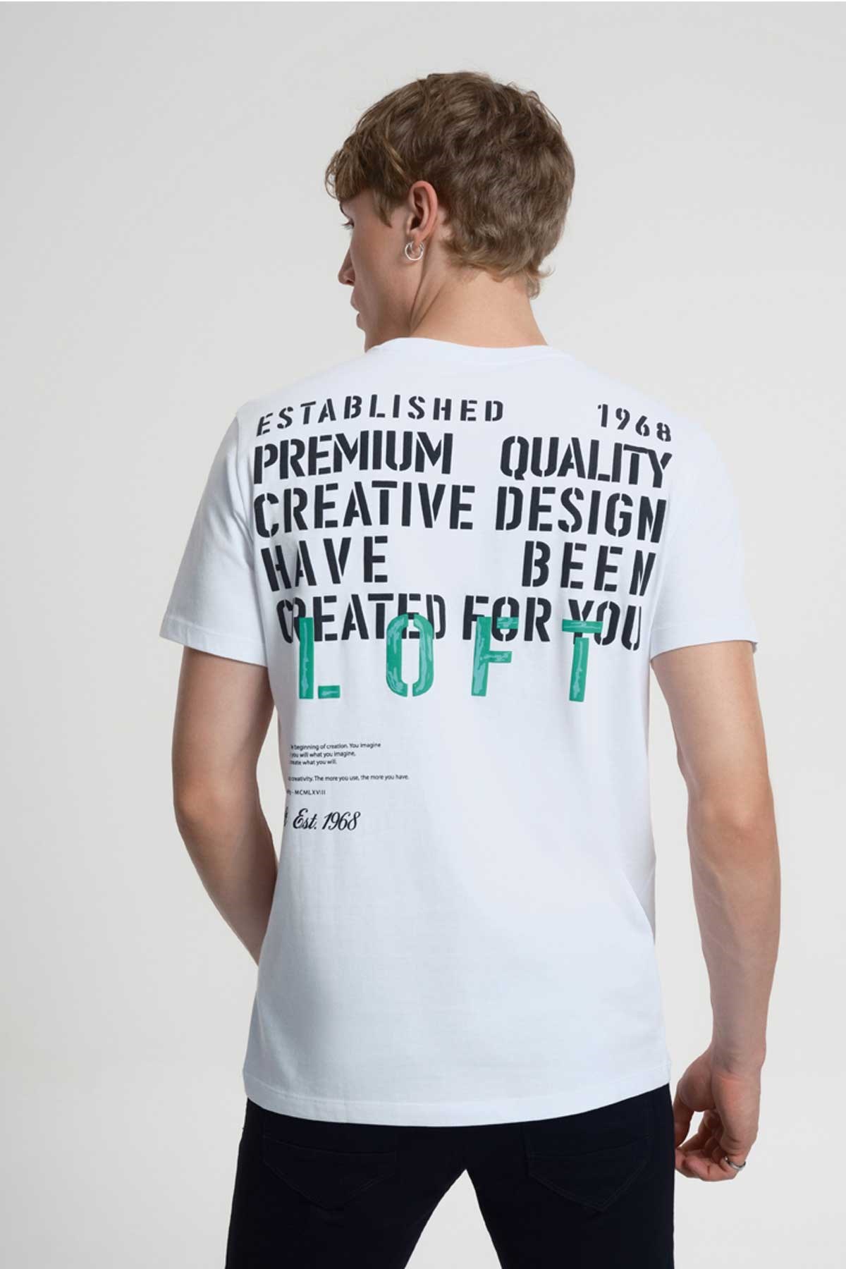 Loft Erkek Tişört LF2034915 Beyaz
