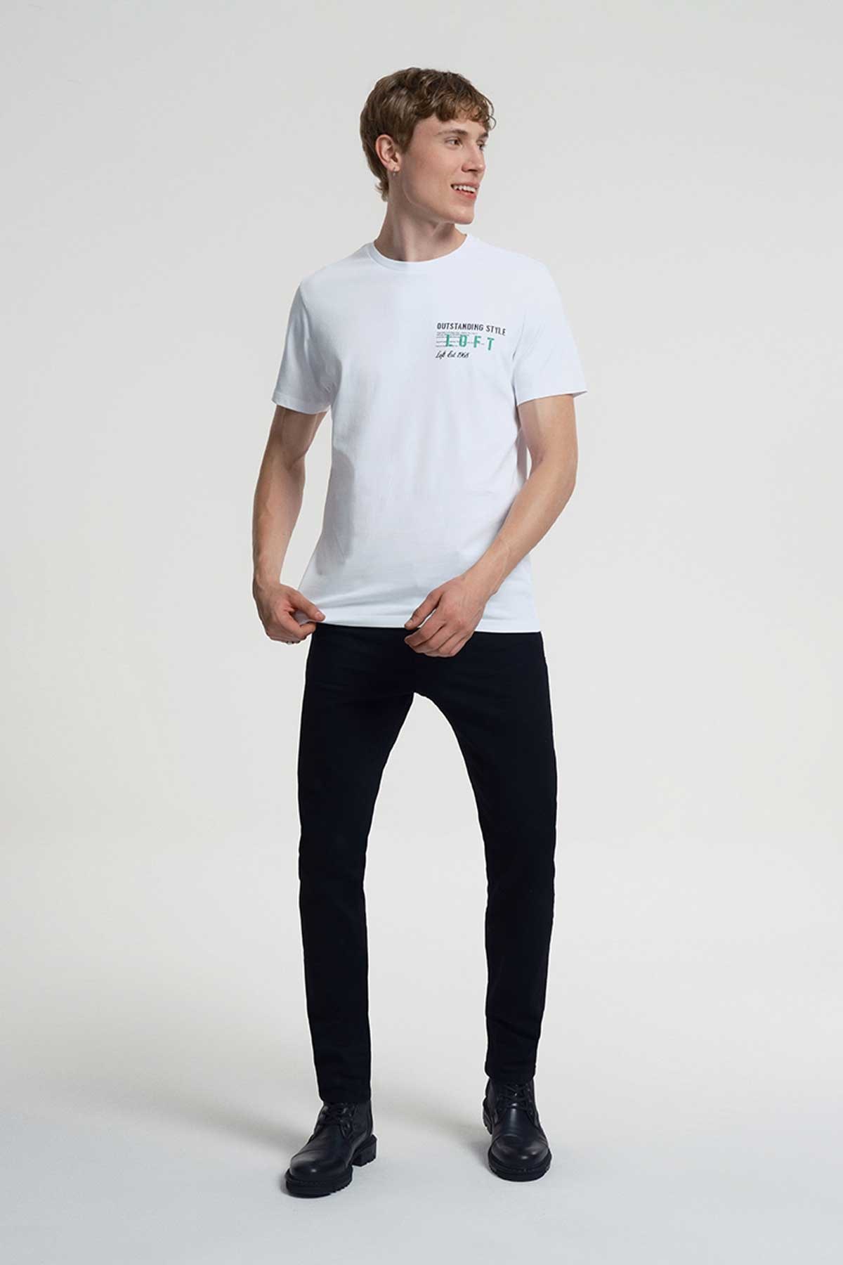 Loft Erkek Tişört LF2034915 Beyaz