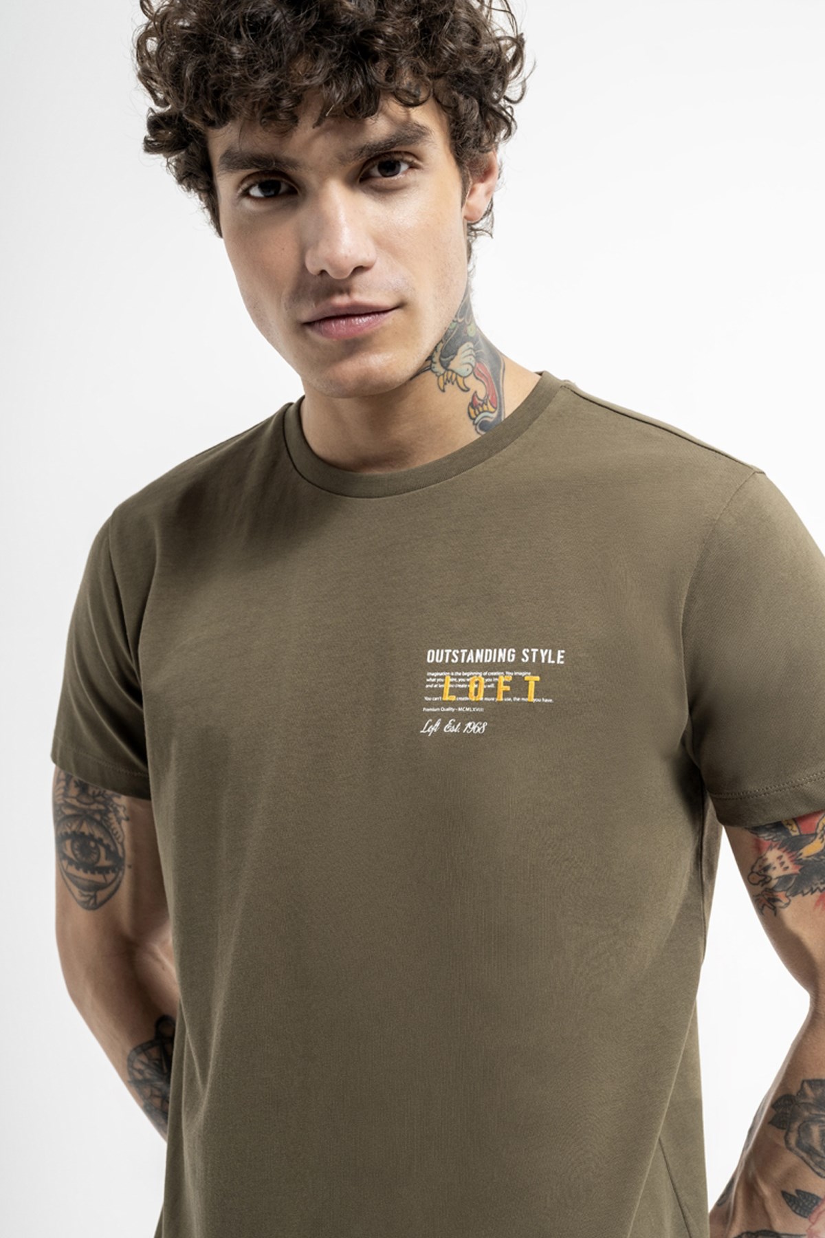 Loft Erkek Tişört LF2034915 Haki