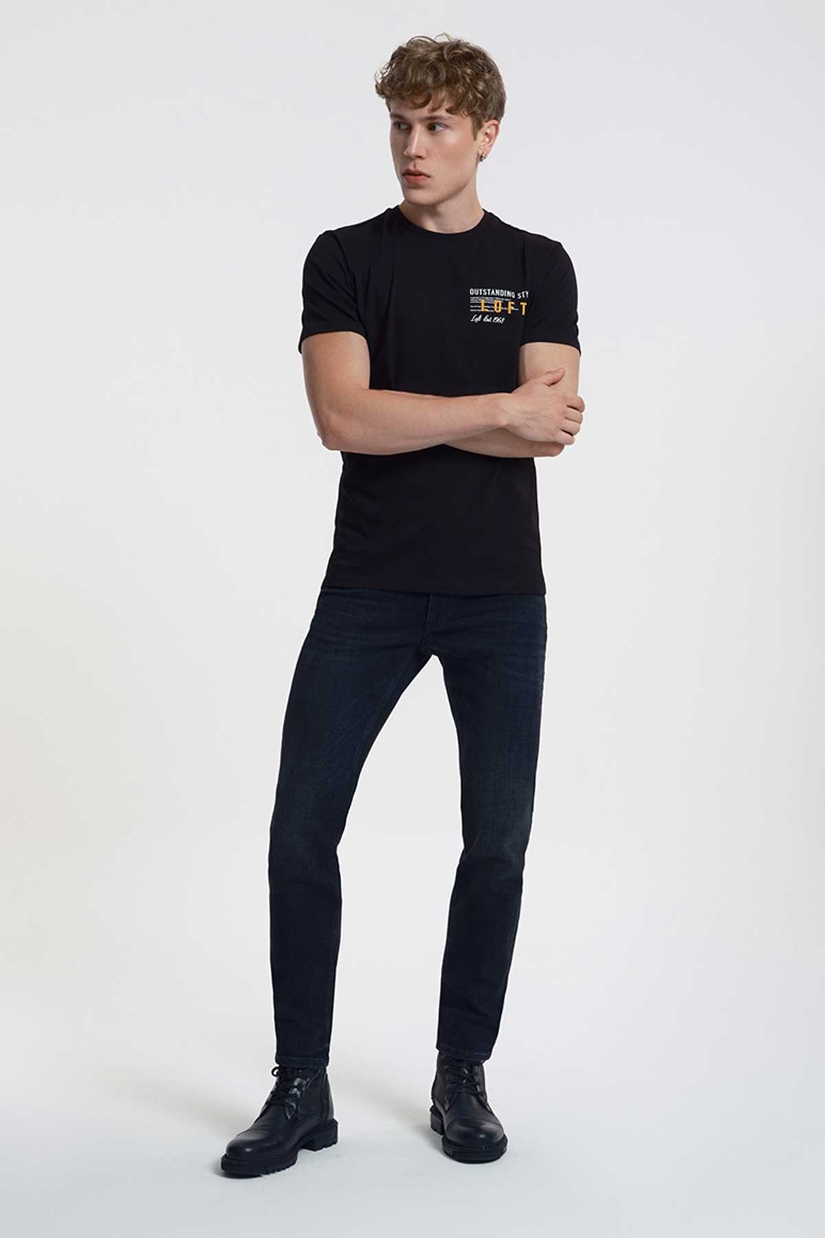 Loft Erkek Tişört LF2034915 Siyah