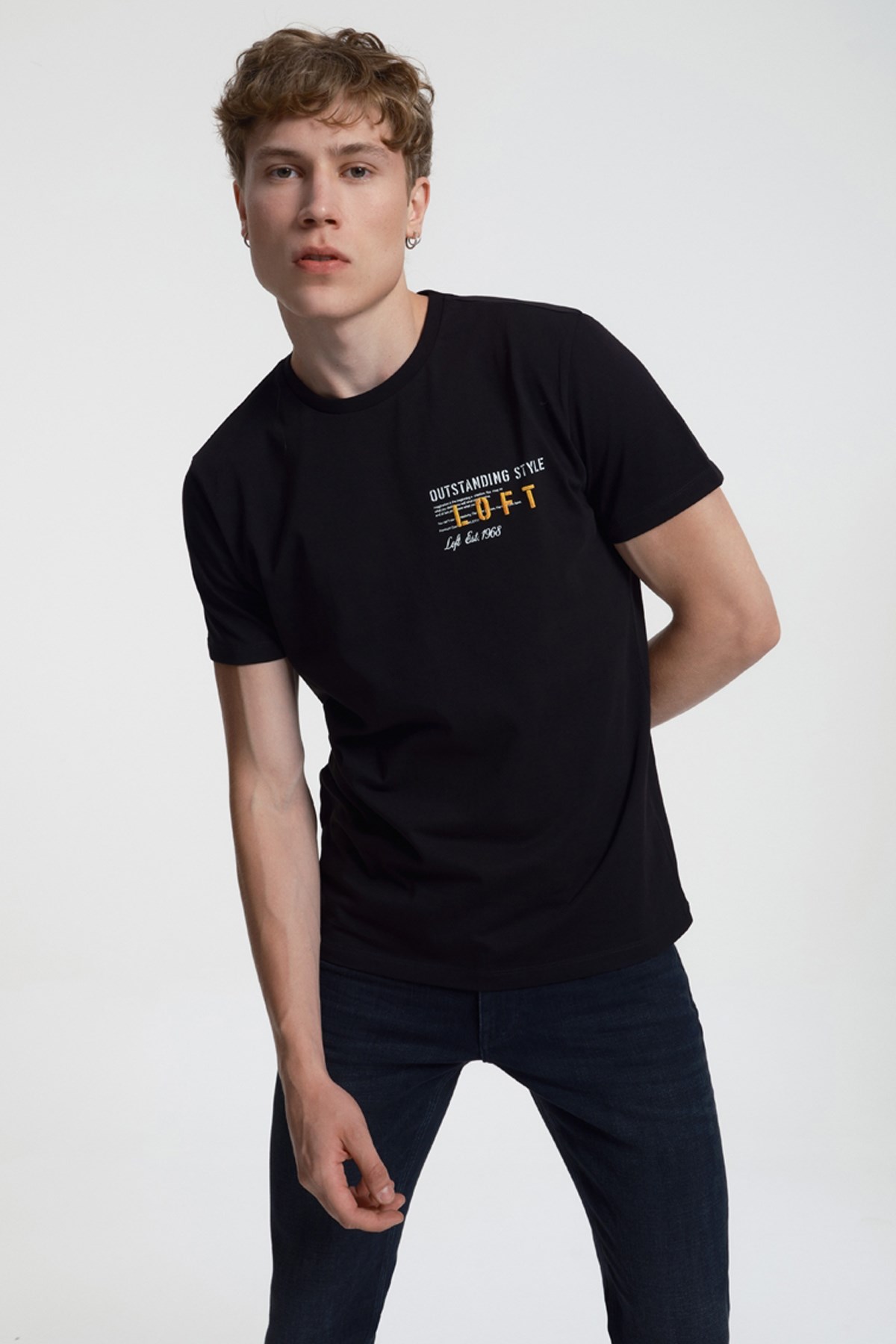 Loft Erkek Tişört LF2034915 Siyah