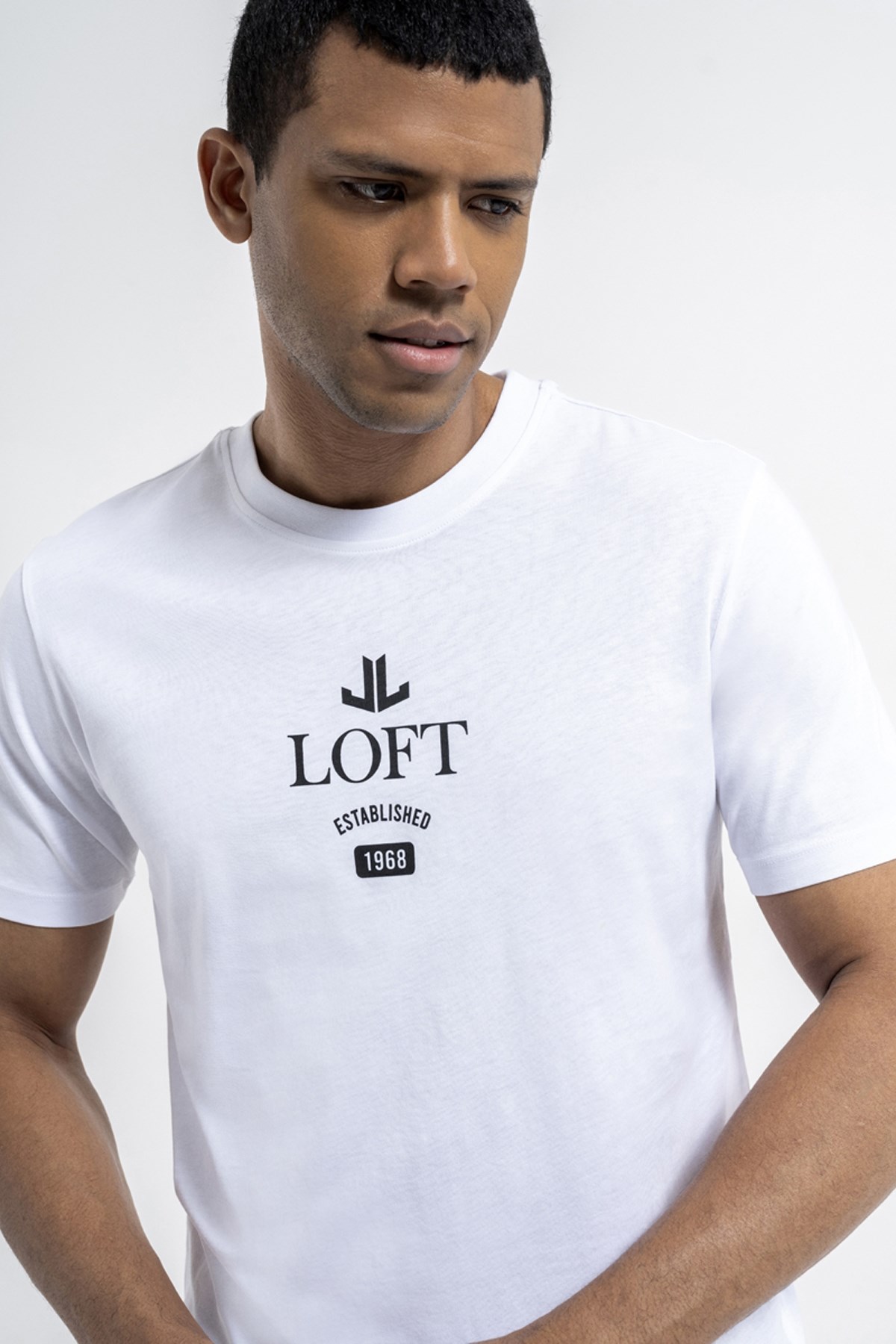 Loft Regular Fit Erkek Tişört LF2035055 Beyaz