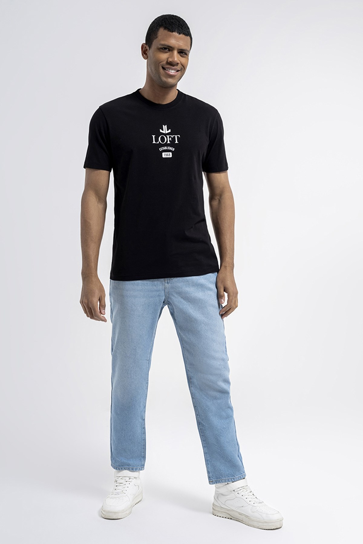 Loft Regular Fit Erkek Tişört LF2035055 Siyah