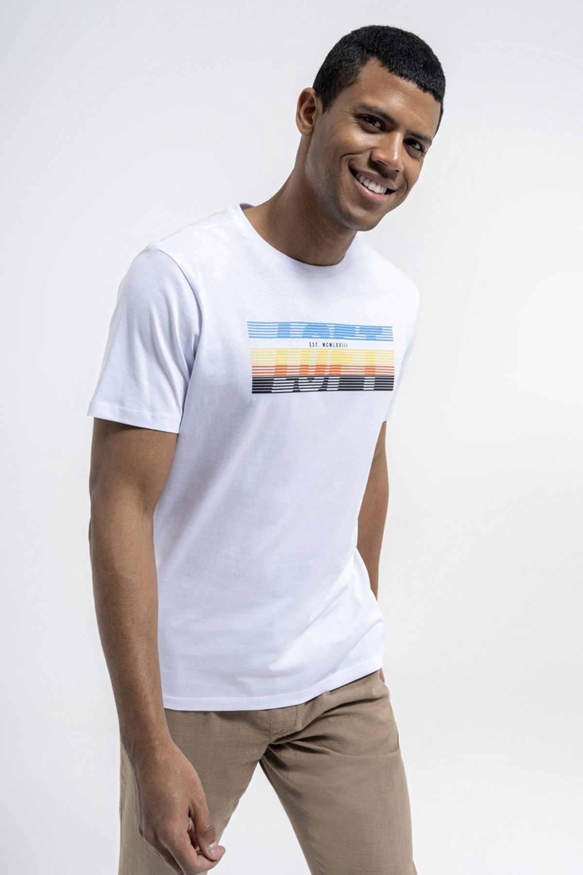 Loft Regular Fit Erkek Tişört LF2035056 Beyaz