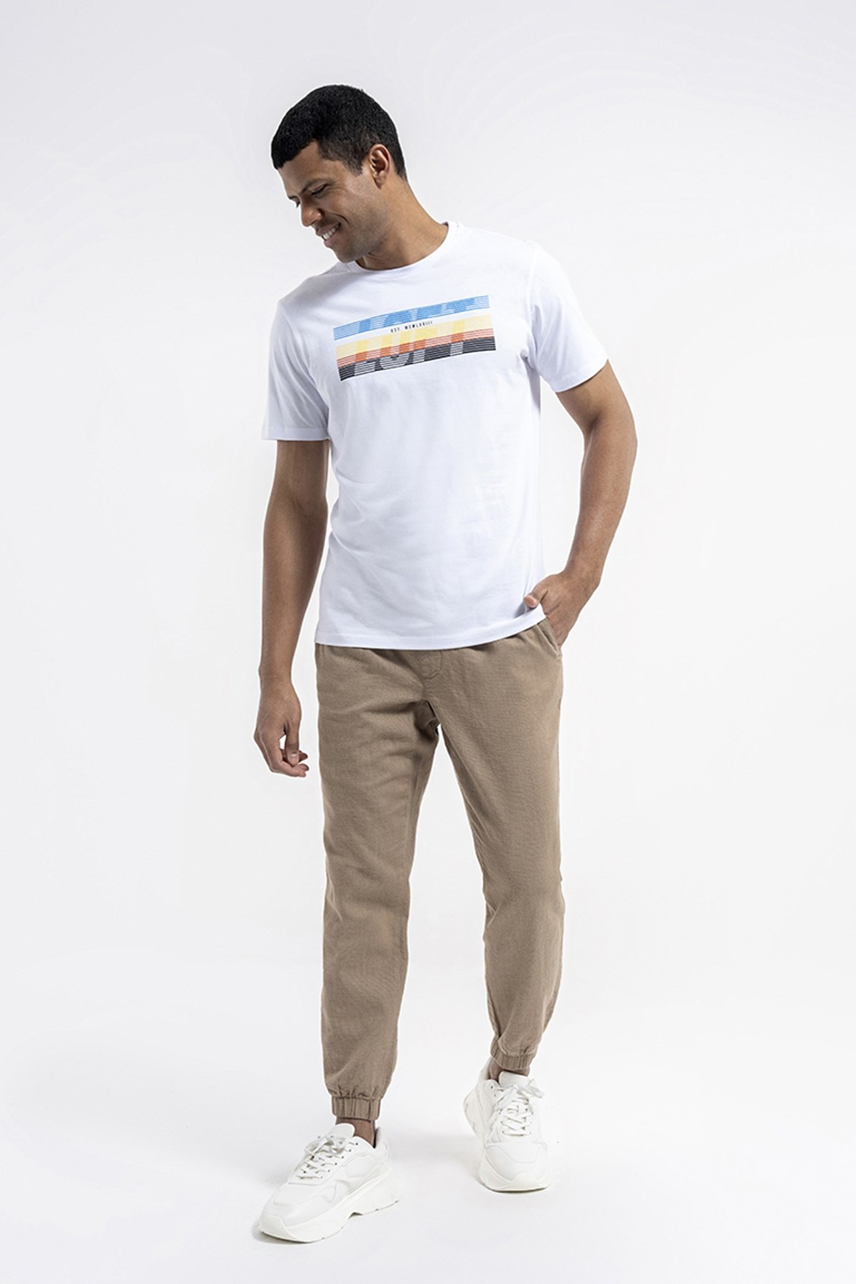 Loft Regular Fit Erkek Tişört LF2035056 Beyaz