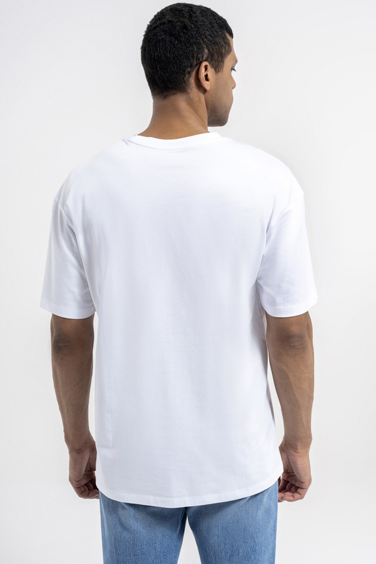 Loft Oversize Fit Erkek Tişört LF2035057 Beyaz