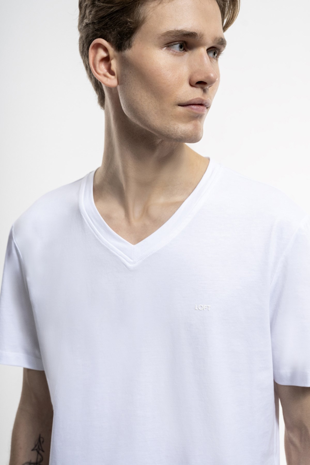 Loft Regular Fit Erkek Tişört LF2035131 Beyaz