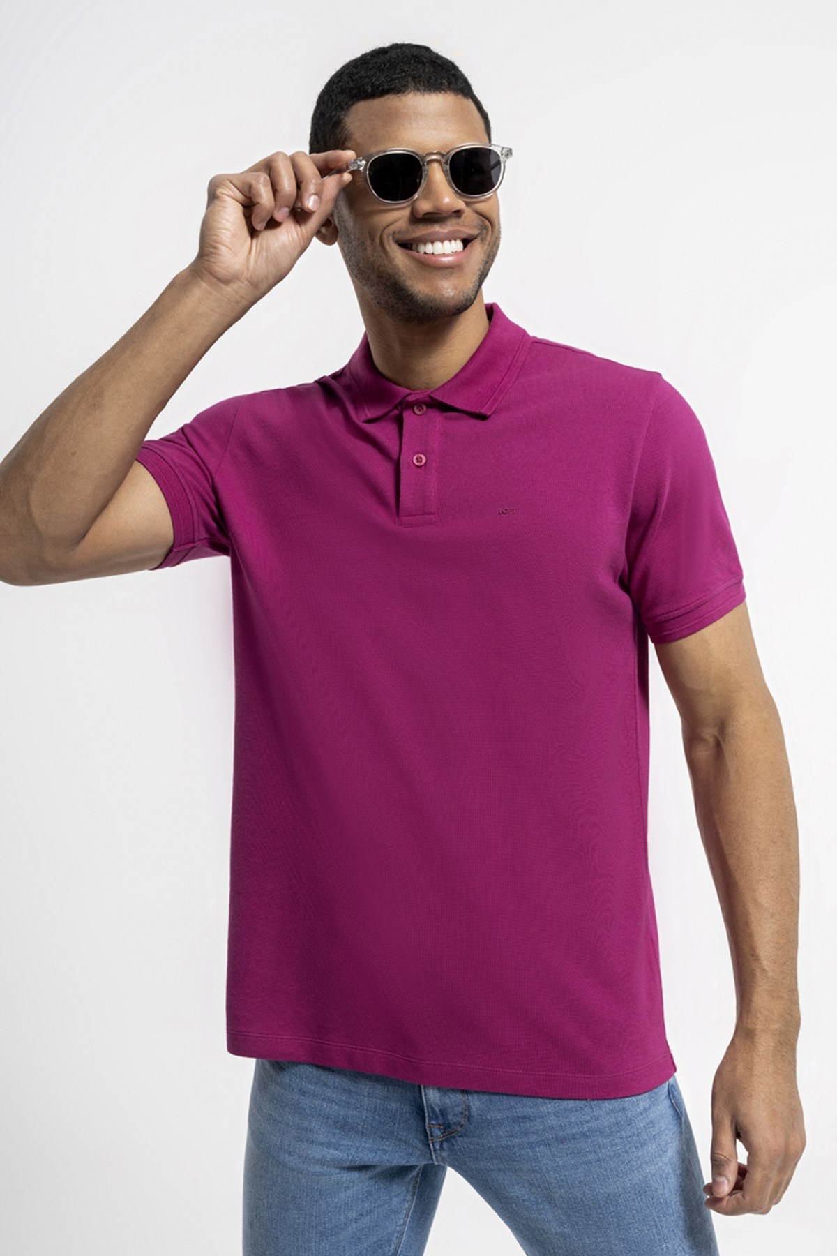 Loft Erkek Polo Yaka Tişört LF2035136 Pembe