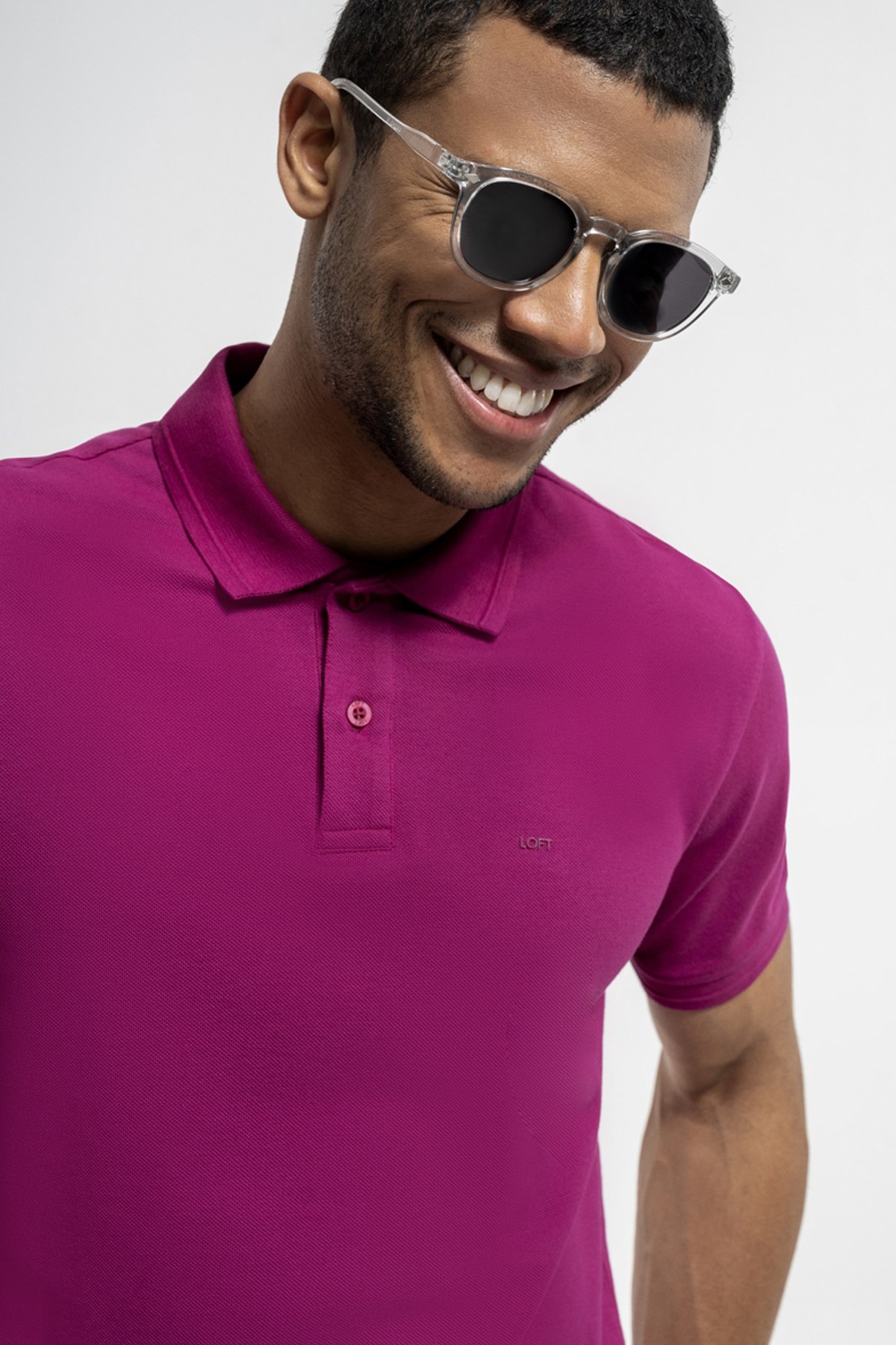 Loft Erkek Polo Yaka Tişört LF2035136 Pembe