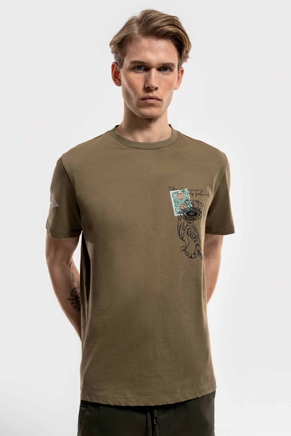 Loft Erkek Tişört LF2035140 Haki