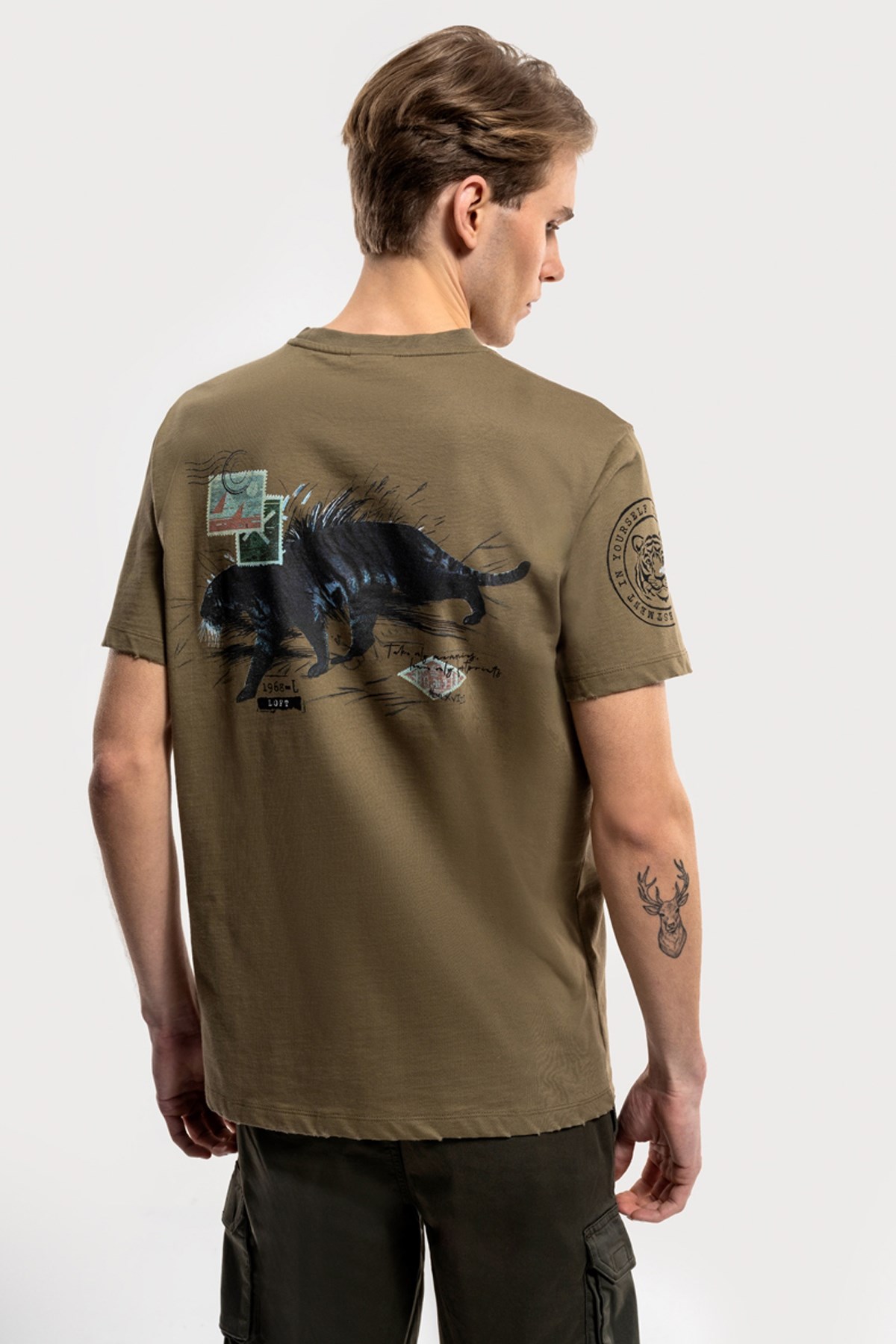 Loft Erkek Tişört LF2035140 Haki