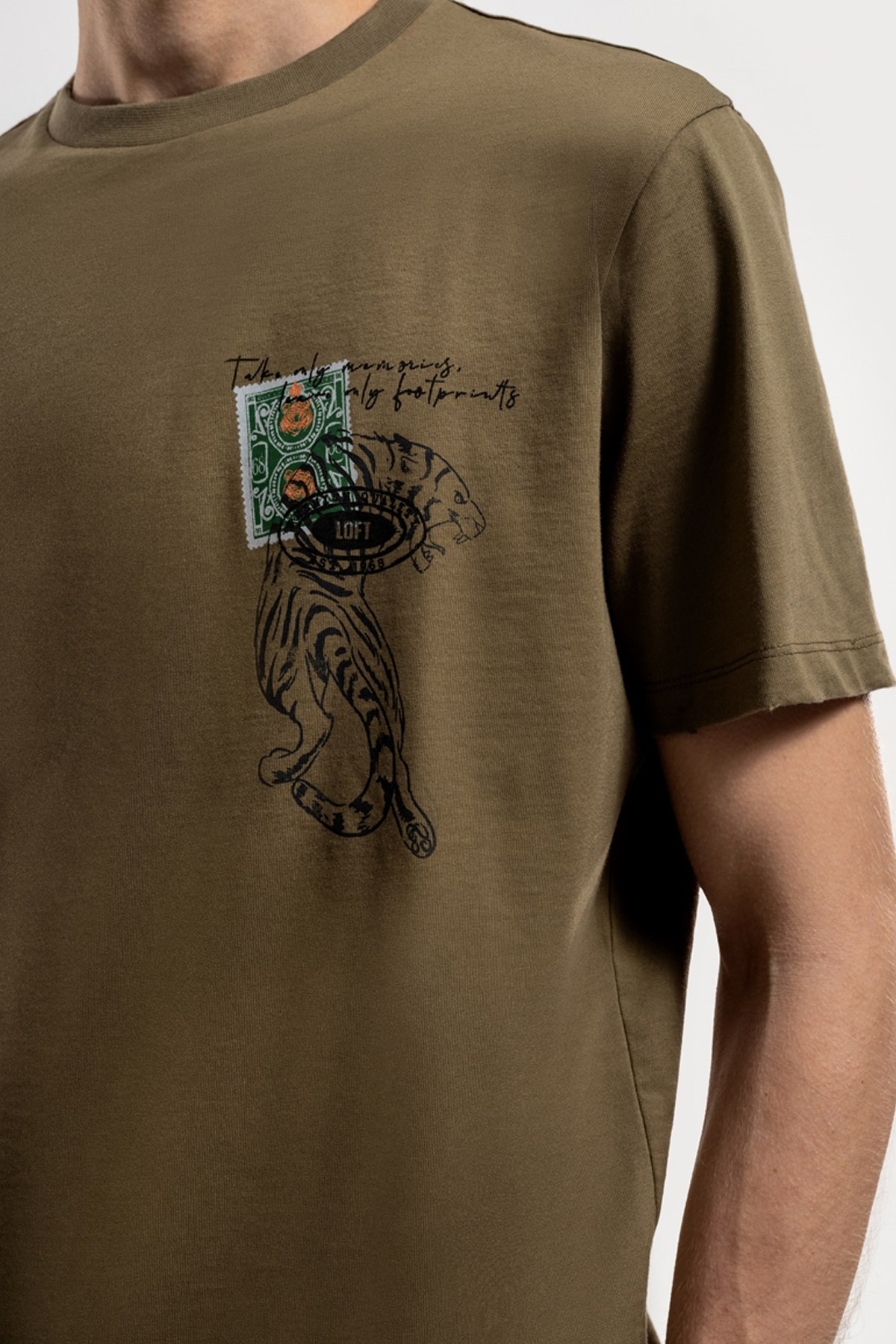 Loft Erkek Tişört LF2035140 Haki