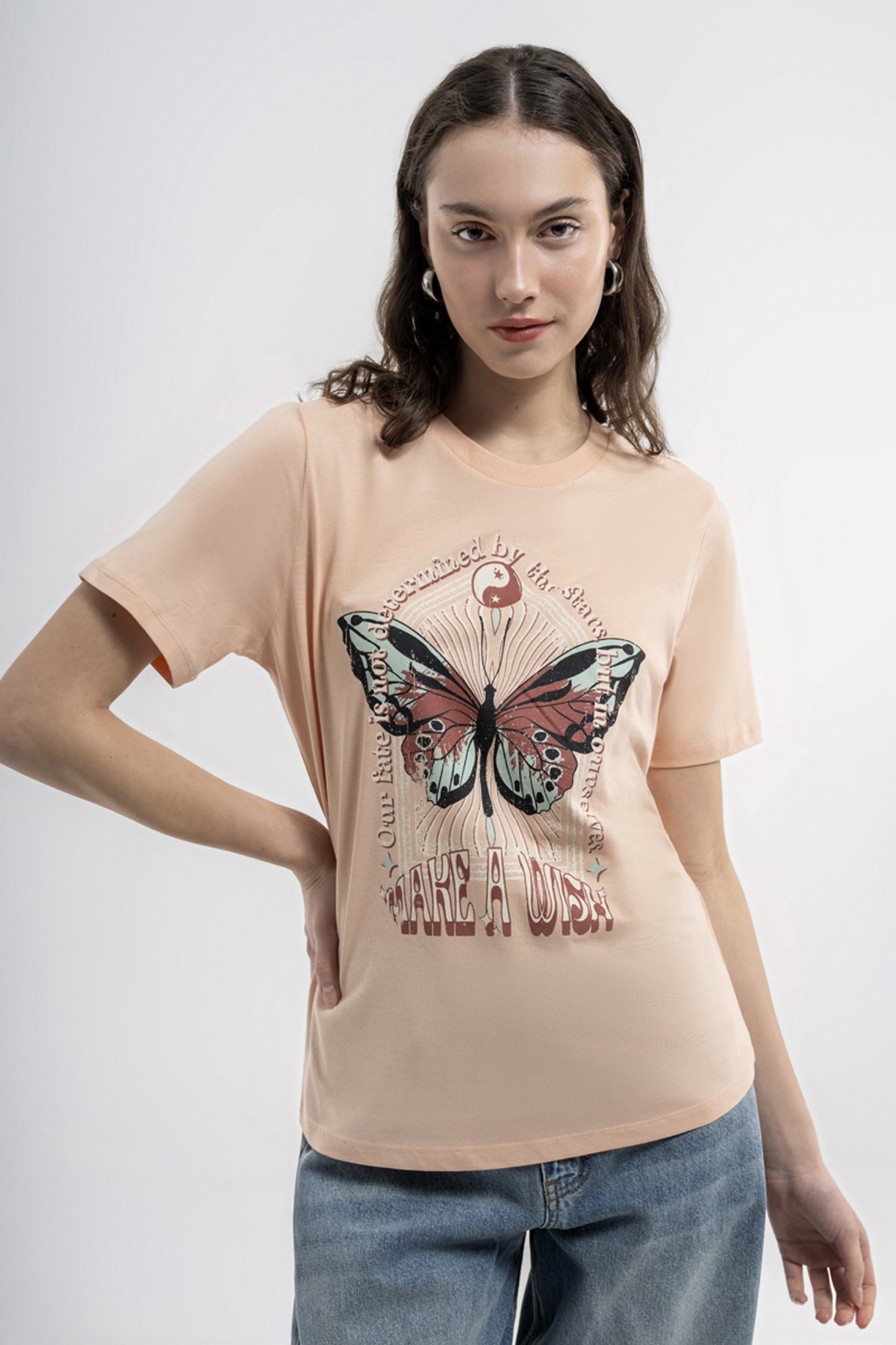Loft Loose Fit Kadın Tişört LF2035231 Bej