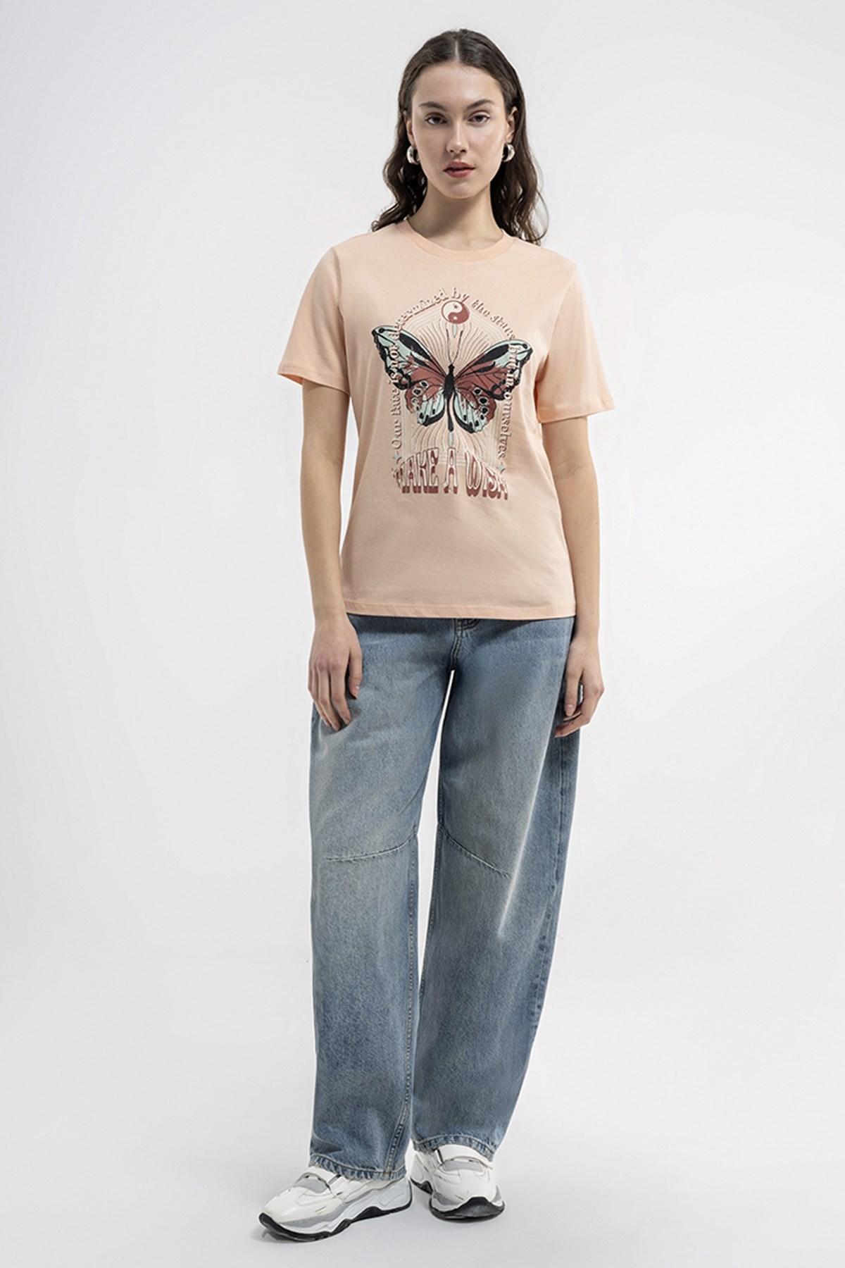 Loft Loose Fit Kadın Tişört LF2035231 Bej