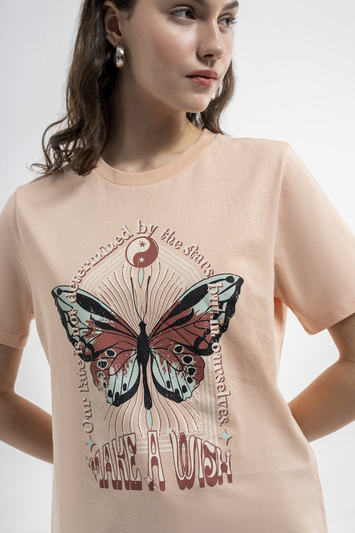 Loft Loose Fit Kadın Tişört LF2035231 Bej
