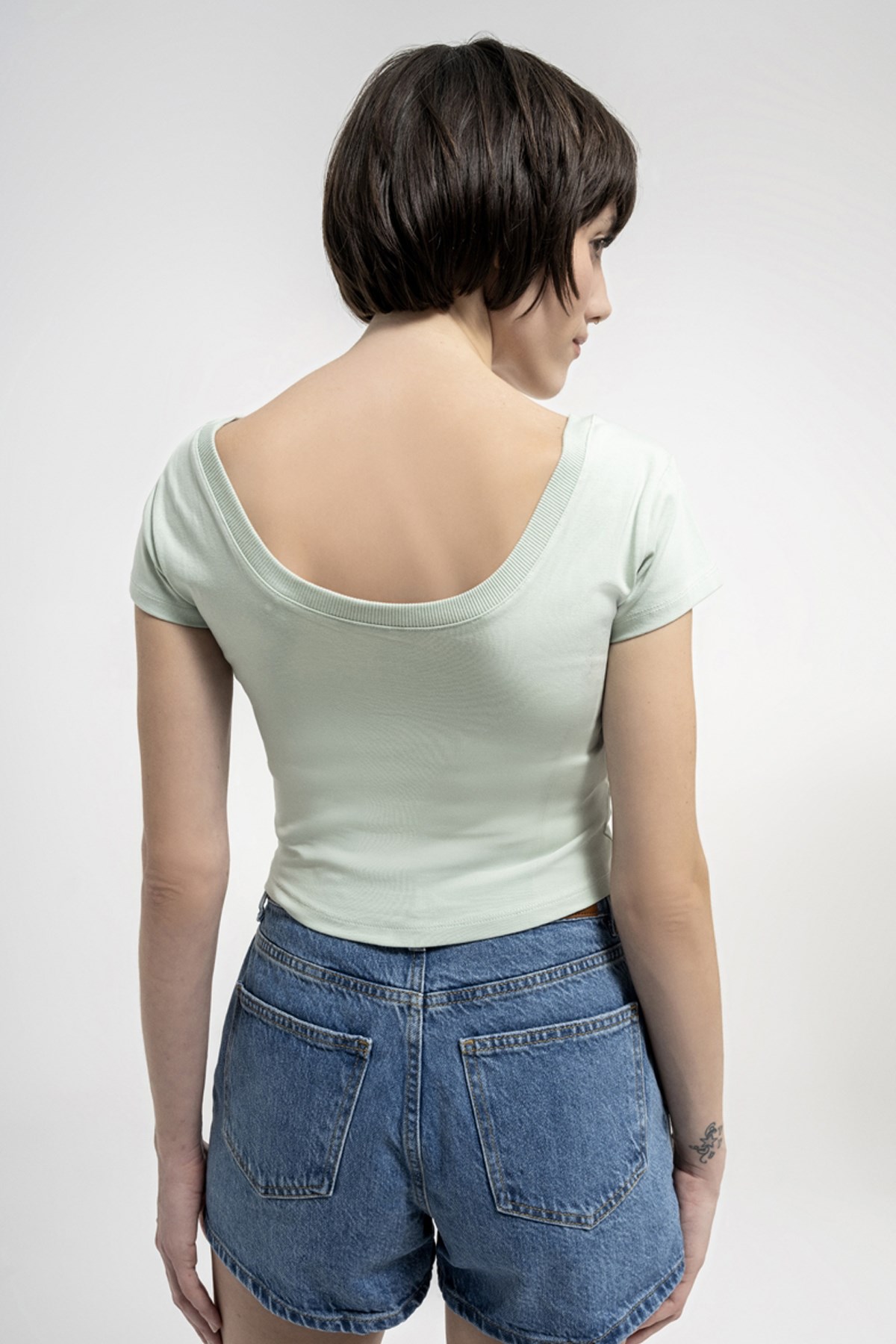 Loft Crop Kadın Tişört LF2035279 Yeşil